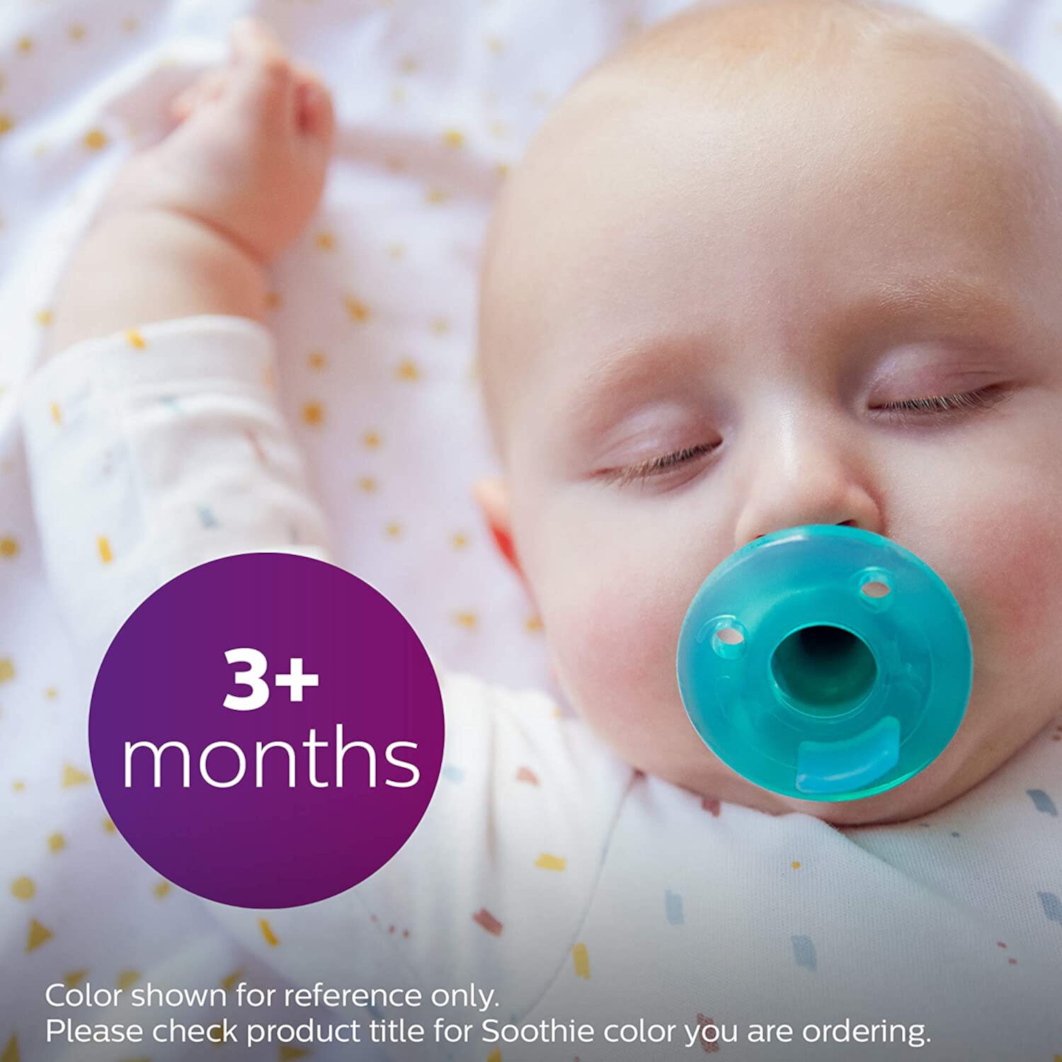 Philips Avent BPA Free Super Soothie Pacifier, 3 Months+ [colors vary] 2 ea (Pack of 2) Philips Avent