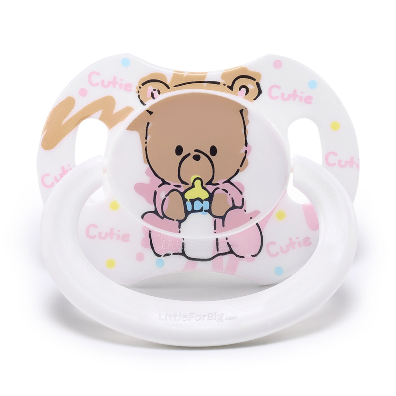 Littleforbig Bigshield Generation-II Adult Sized Pacifier Baby Cuties Pattern White Bear Littleforbig