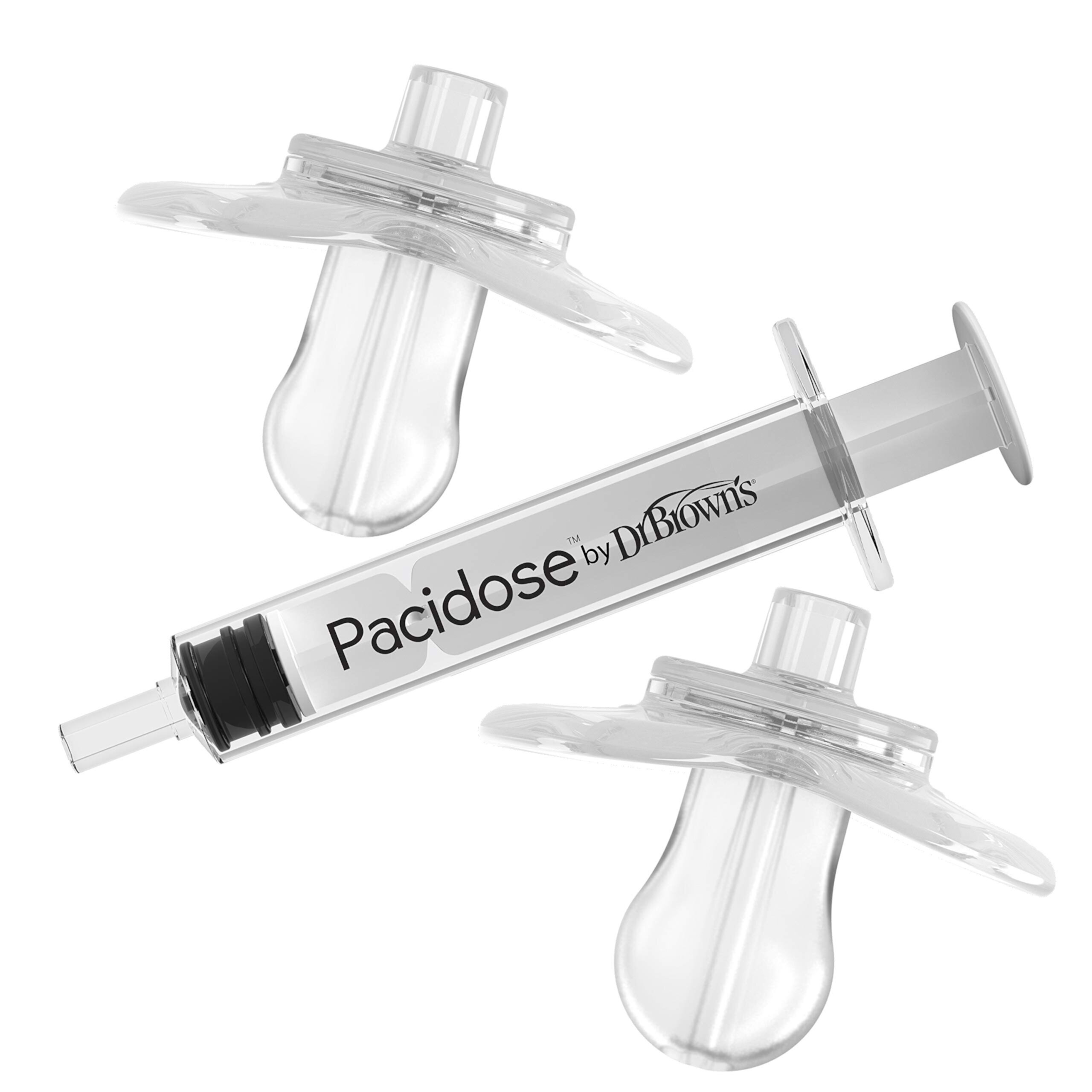 Dr. Brown's Pacidose Pacifier and Liquid Baby Medicine Dispenser with Oral Syringe and Two Sizes of Pacifier Bulbs - 0-6m and 6-18m C25 Visit the Dr. Brown's Store