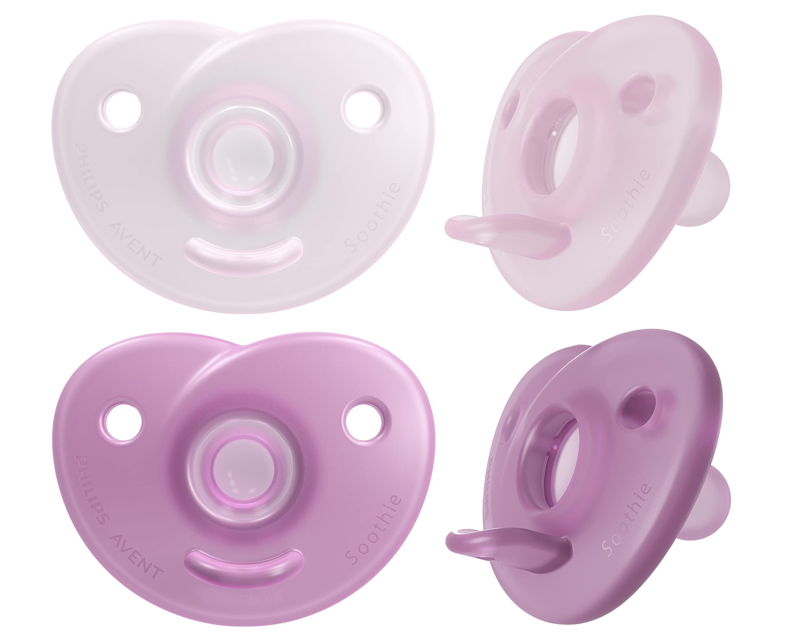 Philips AVENT Soothie Heart Pacifier, 0-3 Months, Pink/Light Pink, 4 Pack, SCF099/42 C24 Philips Avent