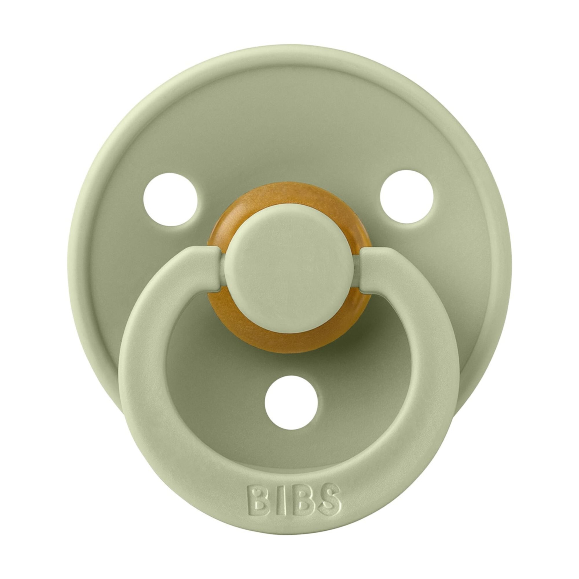 BIBS Colour, Natural Rubber Latex Pacifier Size 1, 0-6 Months, Sage, Gender-Neutral, 1 Count Bibs