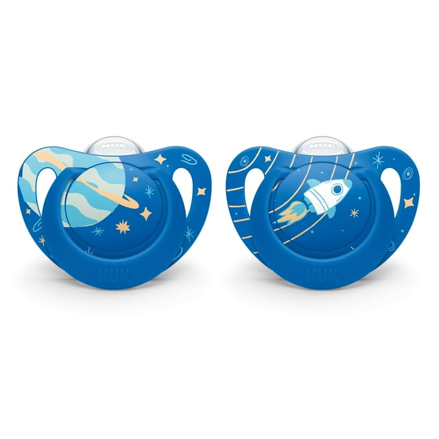 NUK Orthodontic Pacifiers, Boys, 6-18 Months, 2 Pack NUK