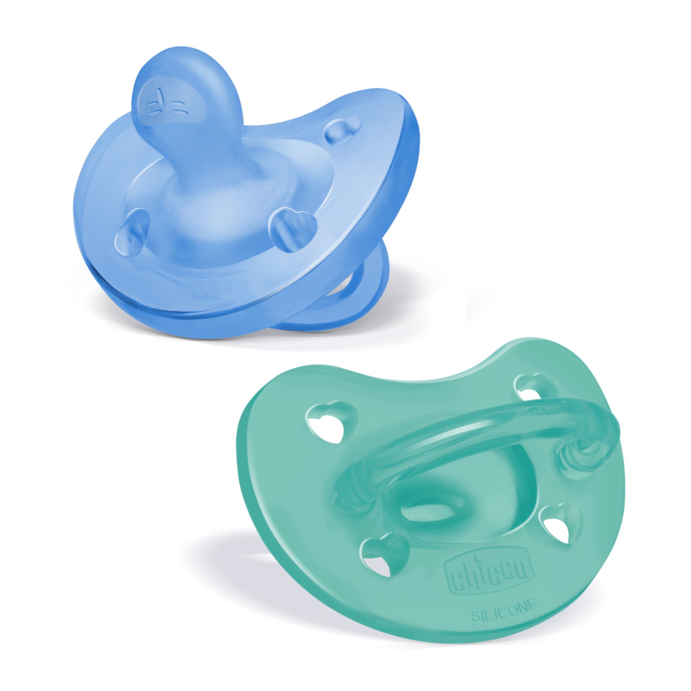 Chicco PhysioForma Orthodontic Silicone Pacifier Blue/Green 6-16m 2pk Chicco