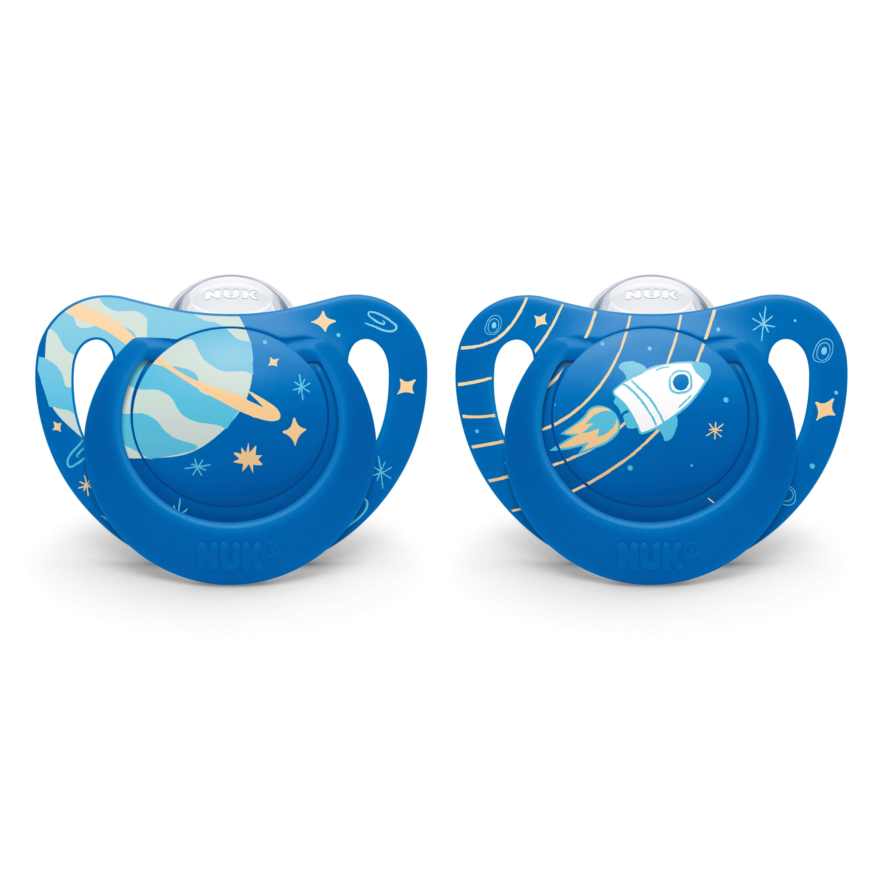 NUK Orthodontic Pacifiers, 6-18 Months, 2 Pack, Blue NUK