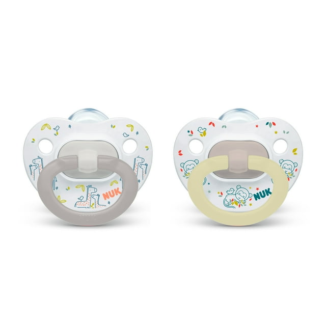 NUK Disney Mickey Mouse Orthodontic Pacifiers, 0-6 Months, 2-Pack, Unisex NUK