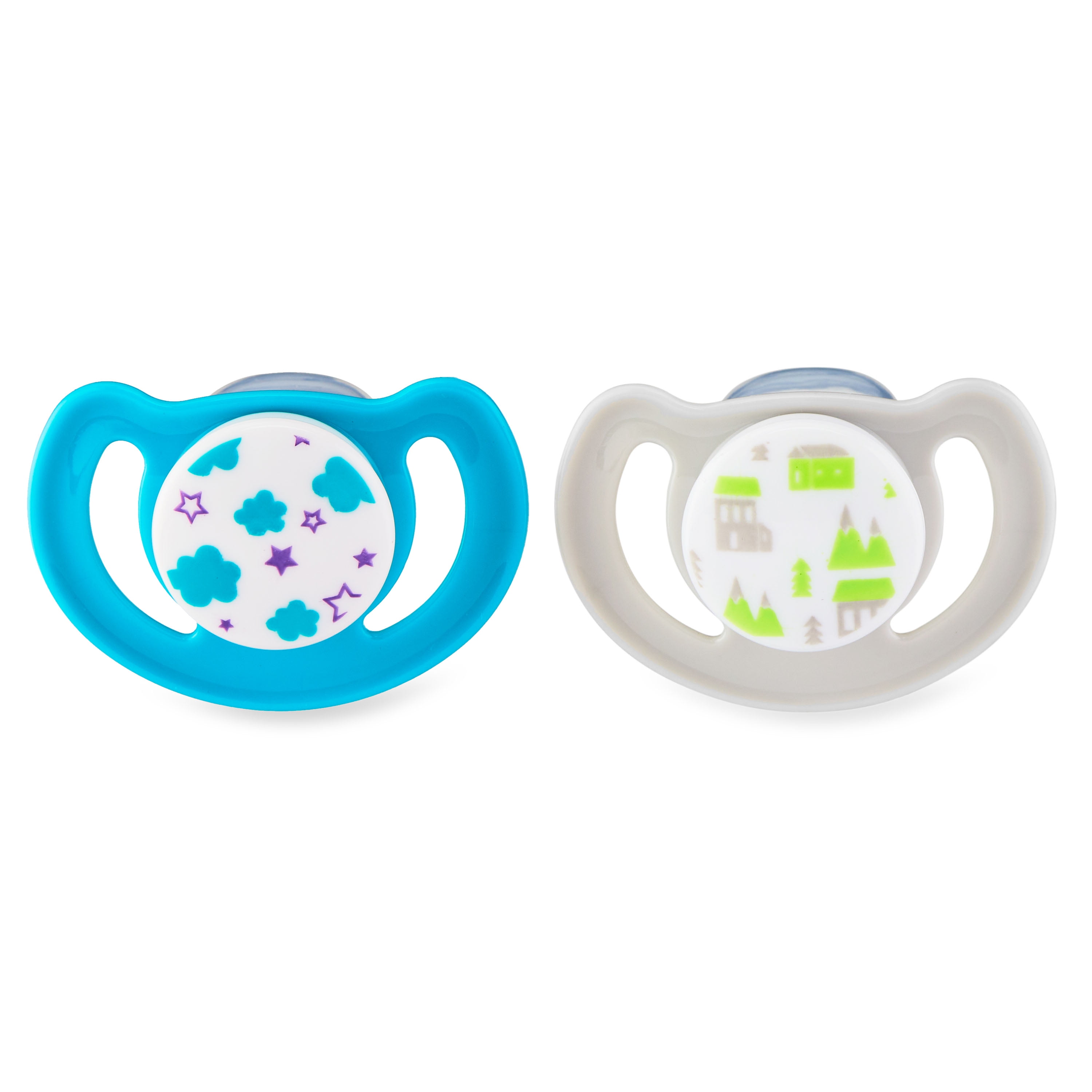 Parent's Choice Orthodontic Vent Pacifier 2pk, 18+ Months, Unisex, Gray Teal Parent's Choice