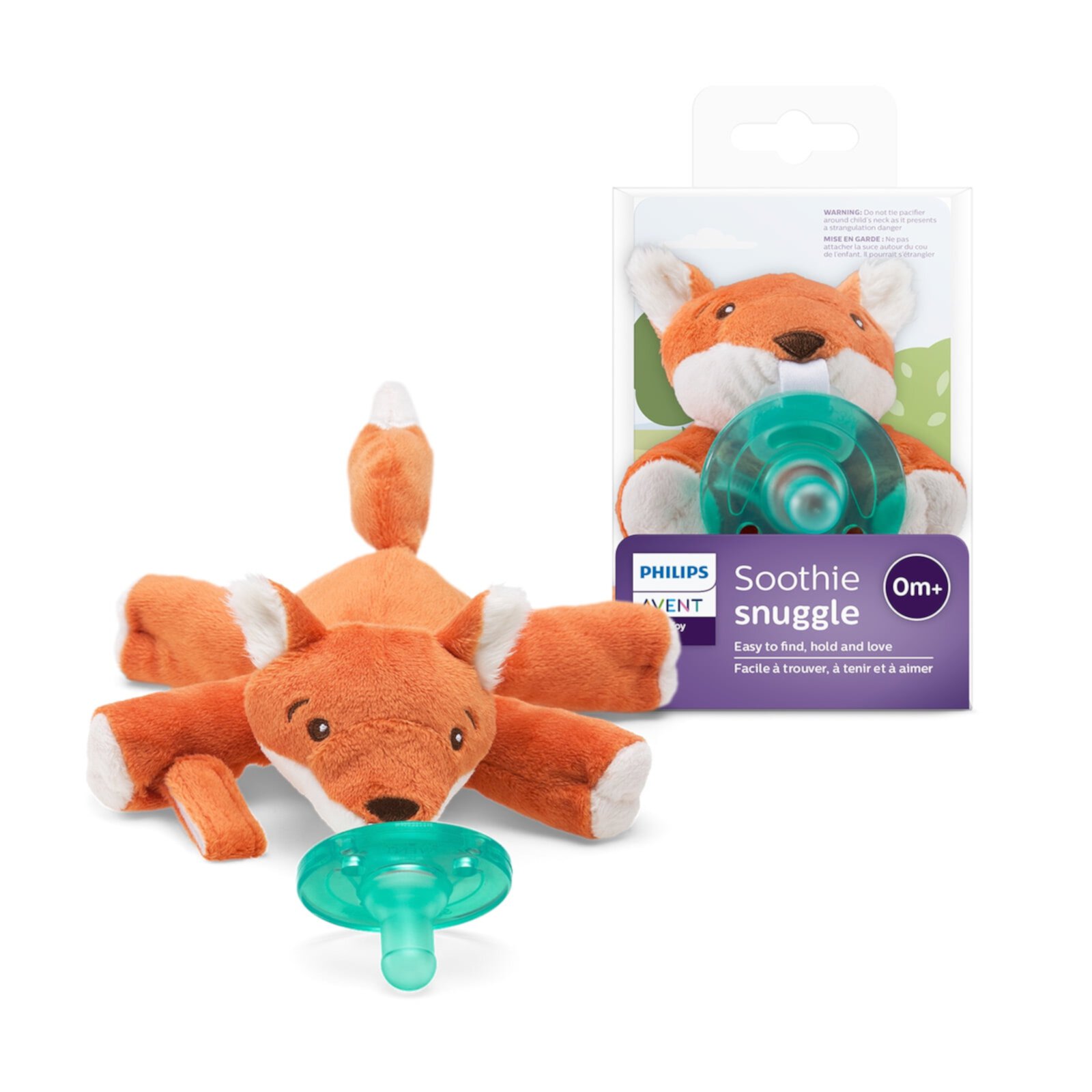 Philips Avent Soothie Snuggle Pacifier Holder with Detachable Pacifier, Koala, 0M+, SCF347/06 Philips Avent