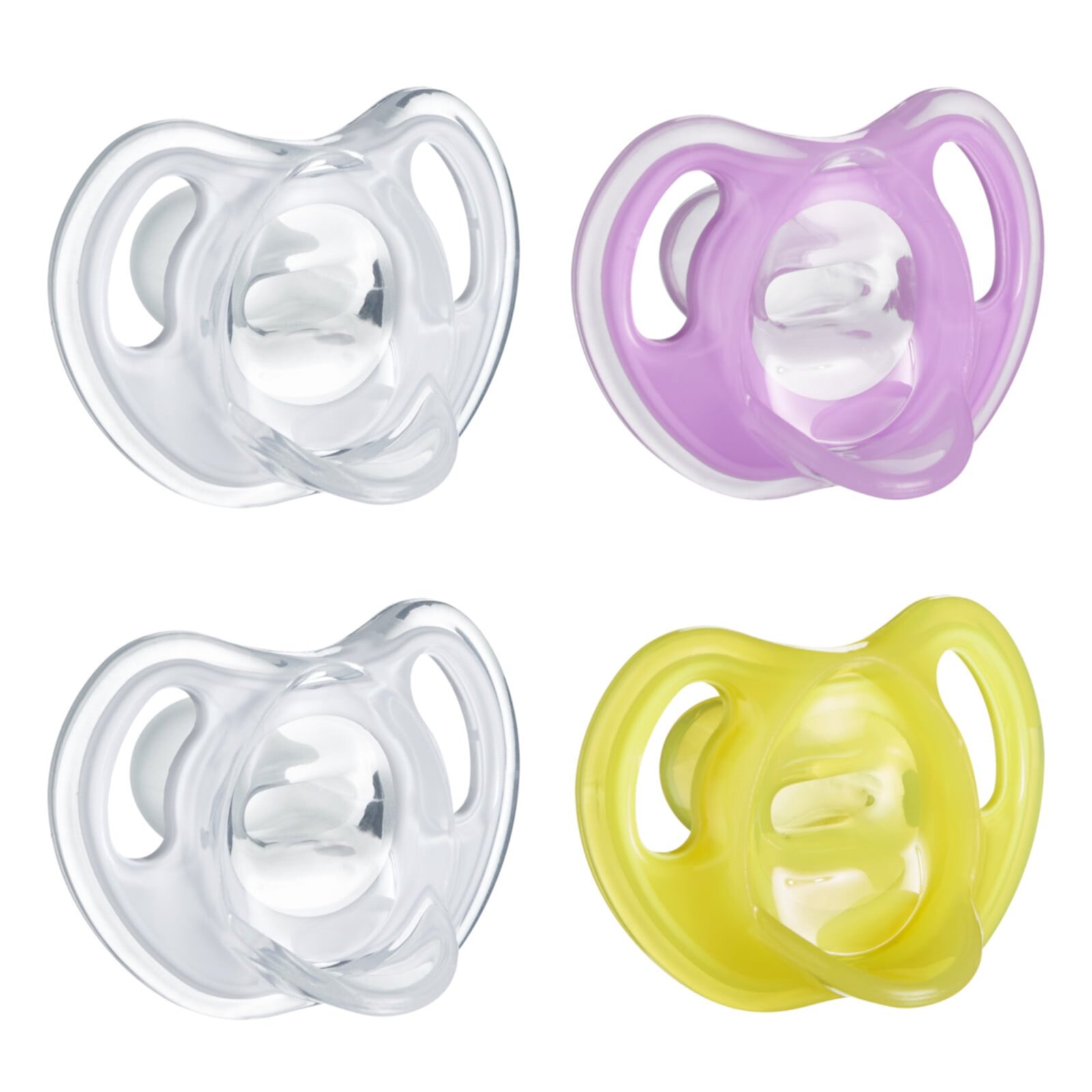 Tommee Tippee Ultra-Light Silicone Pacifier, 6-18m, 4-Count, Symmetrical One-Piece Design, BPA-Free Silicone Binkies Tommee Tippee