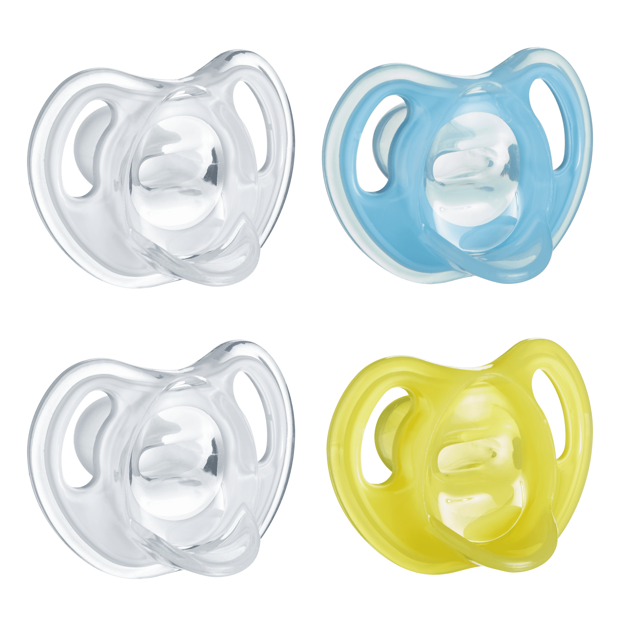 Tommee Tippee Ultra-Light Silicone Pacifier, 6-18m, 4-Count, Symmetrical One-Piece Design, BPA-Free Silicone Binkies Tommee Tippee