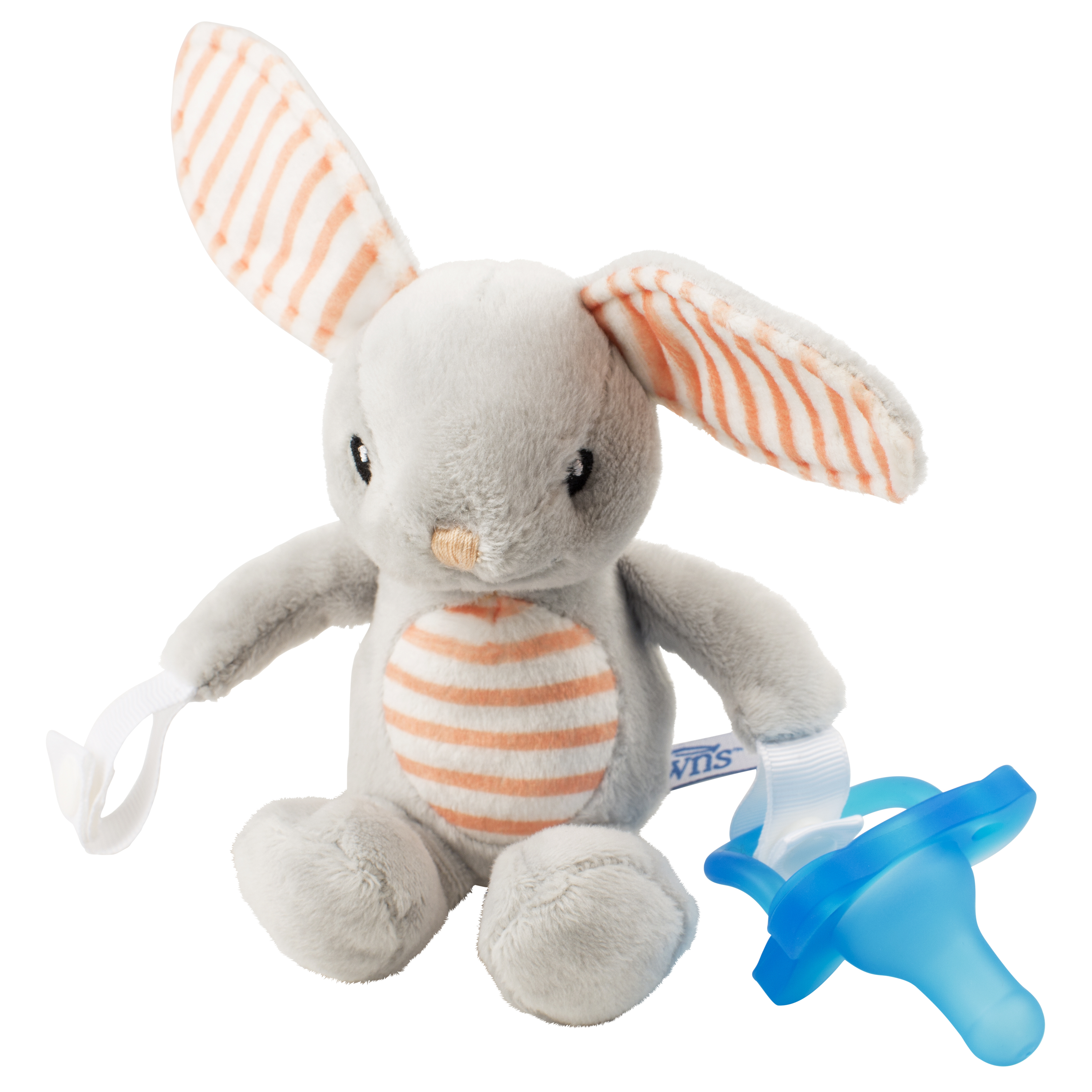 Dr. Brown's Lovey Pacifiers and Teether Holder, 0-6m, Bunny With Blue Pacifiers Visit the Dr. Brown's Store