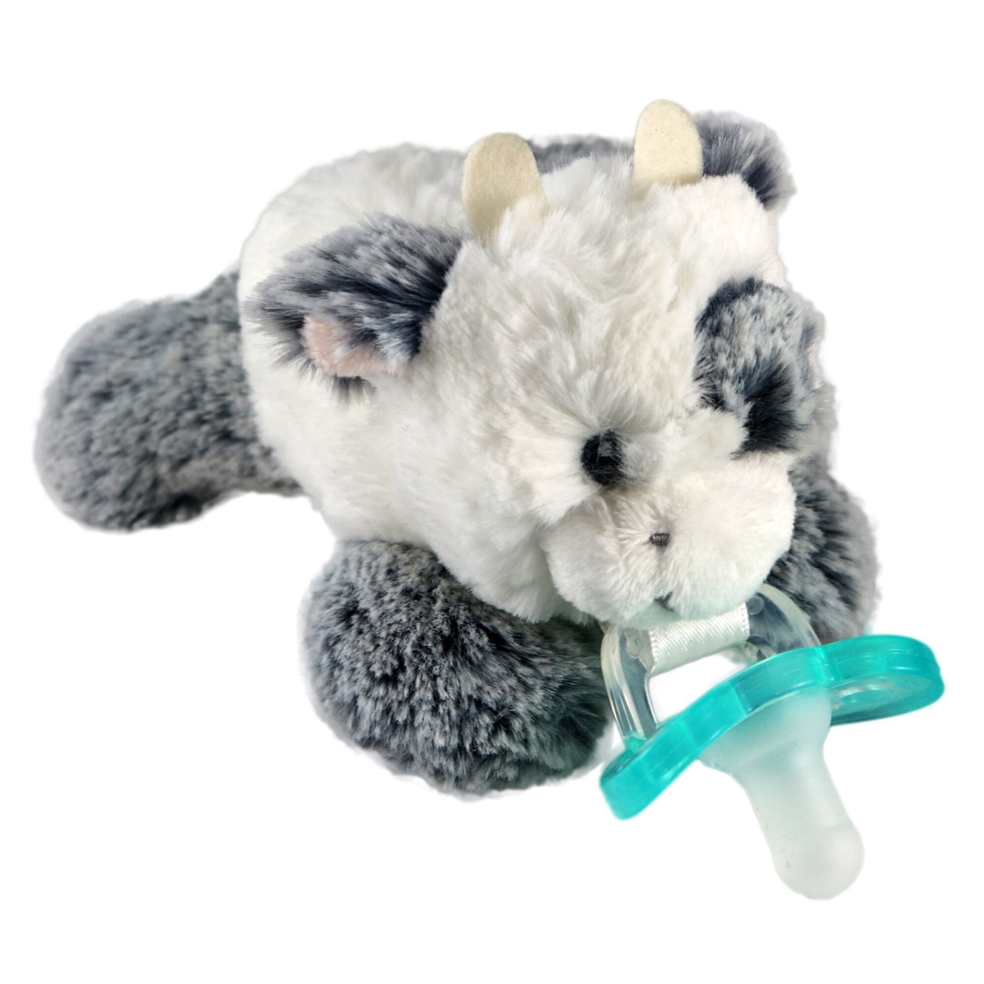 RaZbaby RaZbuddy Paci Holder - Detachable JollyPop Pacifier 0m+ - Bunny - Bpa Free - Pacifier Made in USA RAZBaby