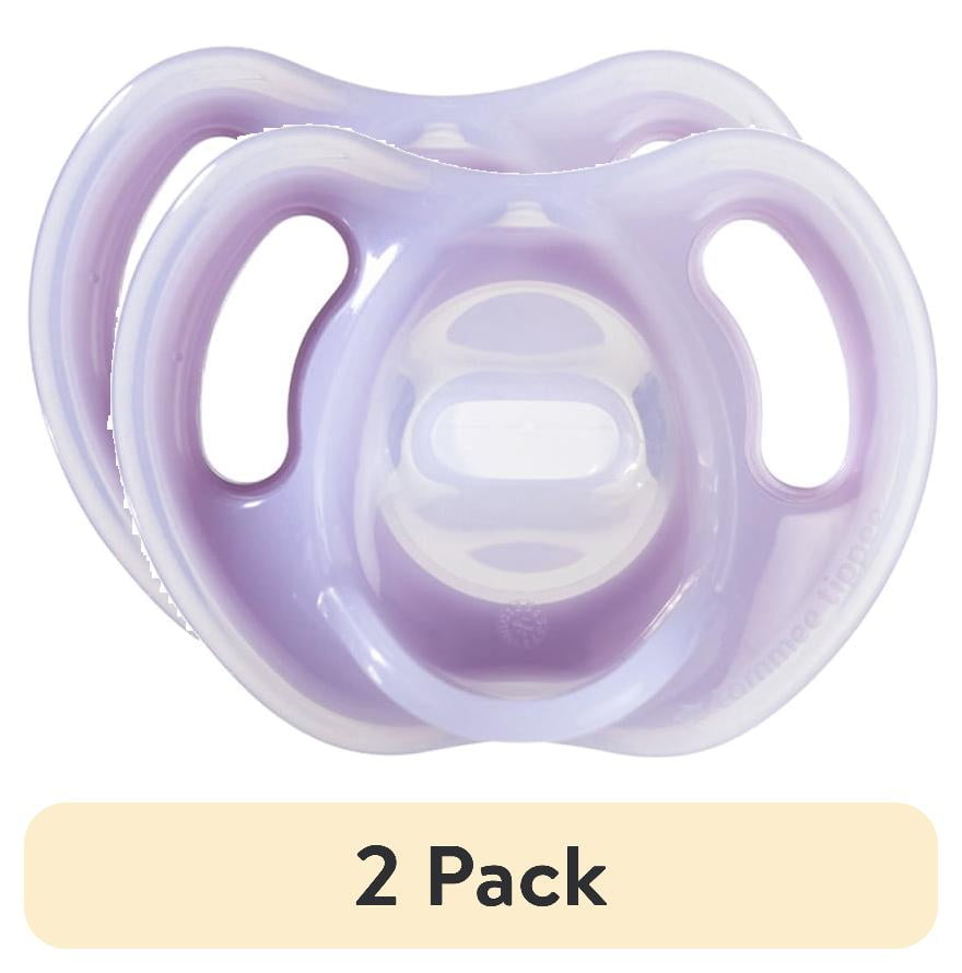 Tommee Tippee Ultra-Light Silicone Pacifier, 6-18 months, Symmetrical One-Piece Design, BPA-Free Silicone Binkies, Includes Sterilizer Box, 2 Pack Tommee Tippee