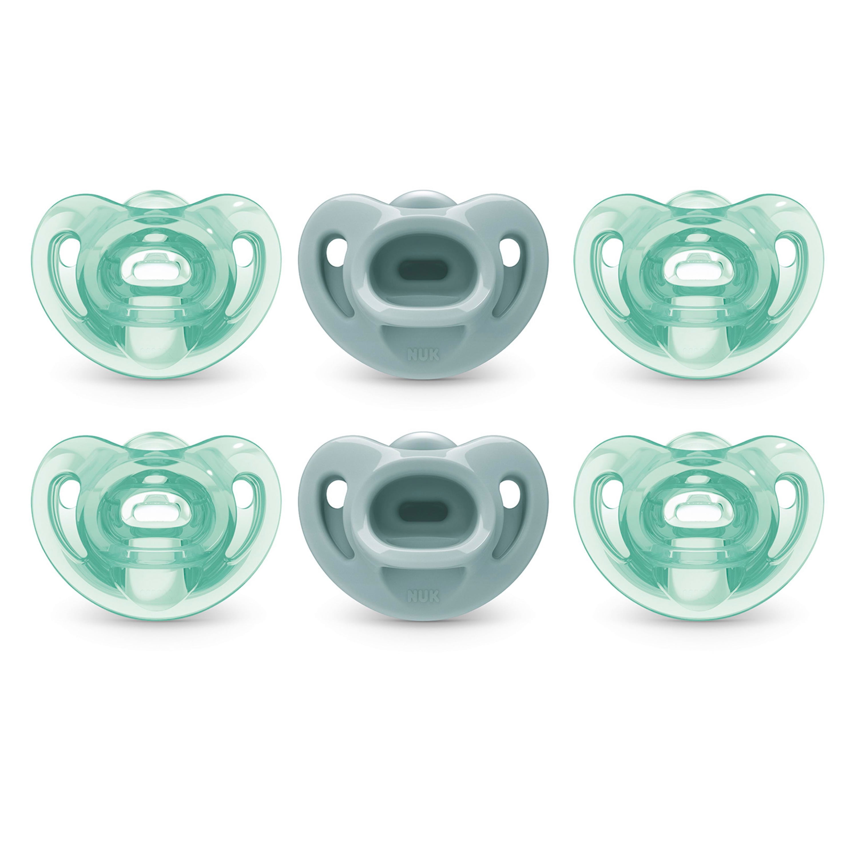 NUK® Sensitive™ Orthodontic Pacifiers, 0-6 Months, 6 Pack NUK