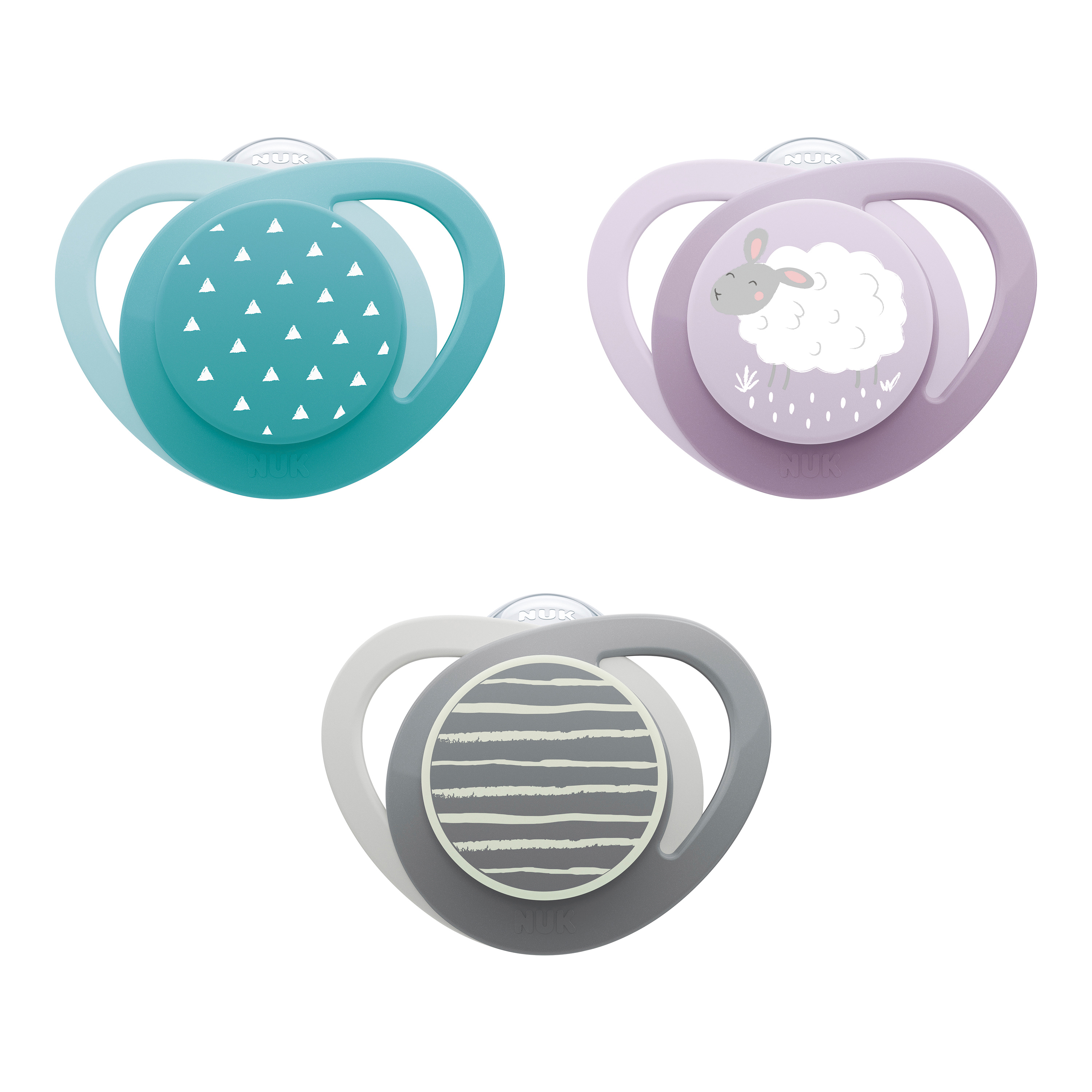 NUK Orthodontic Pacifier, 3-Pack, 0-6 Months NUK