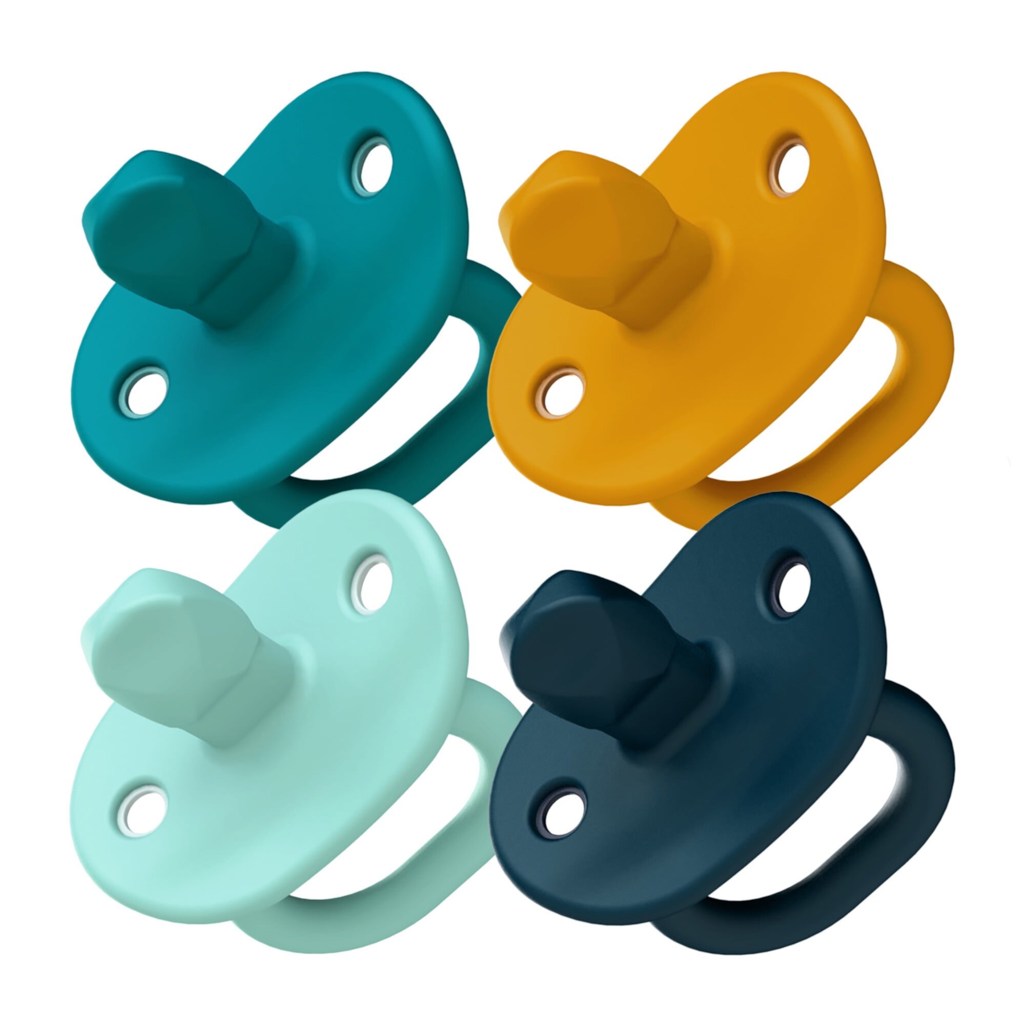 Boon® JEWL™ Orthodontic Silicone Pacifier - Stage 2 - Blue (4pk) Boon