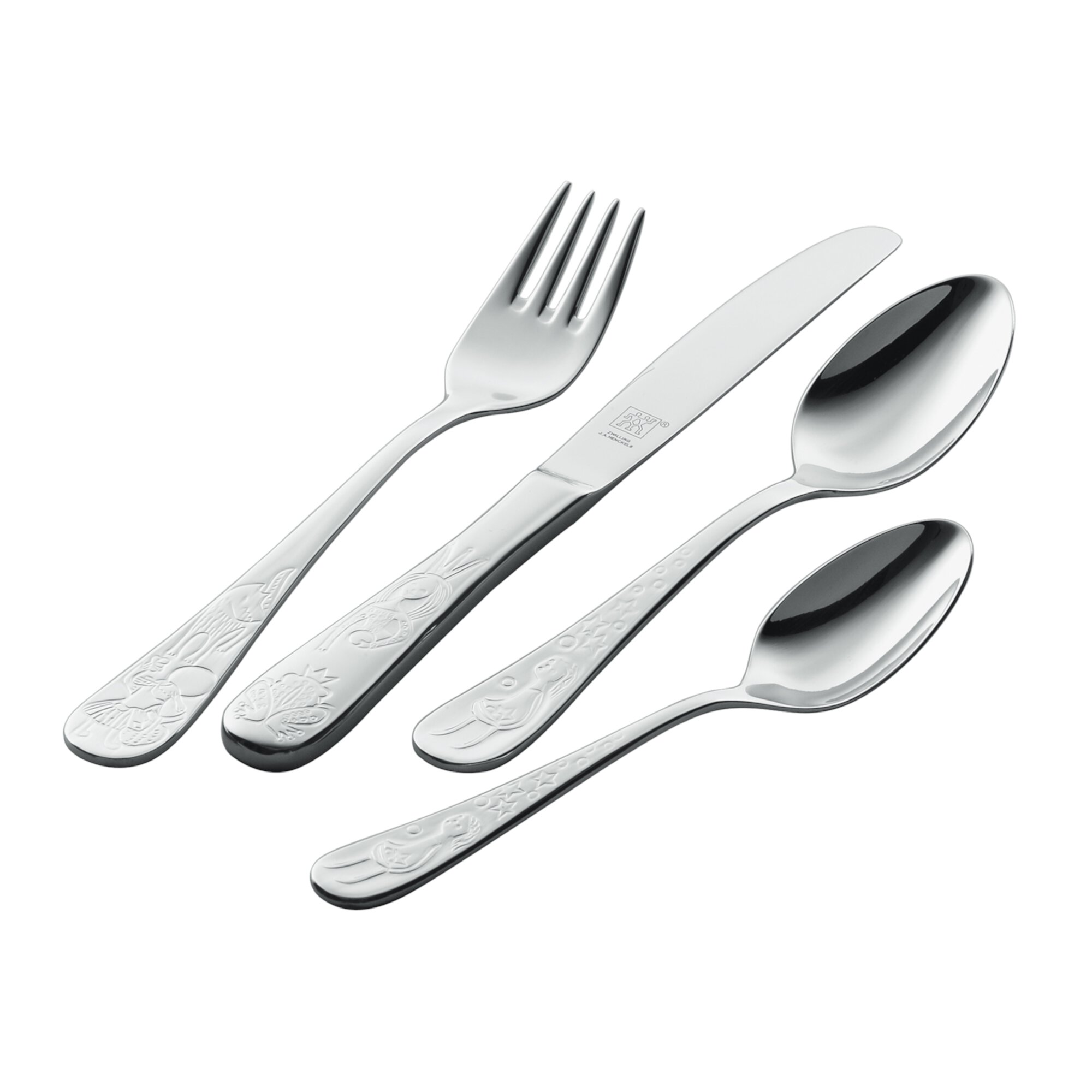 ZWILLING TWIN Kids Grimm's Fairytales 4-pc 18/10 Stainless Steel Flatware Set Zwilling