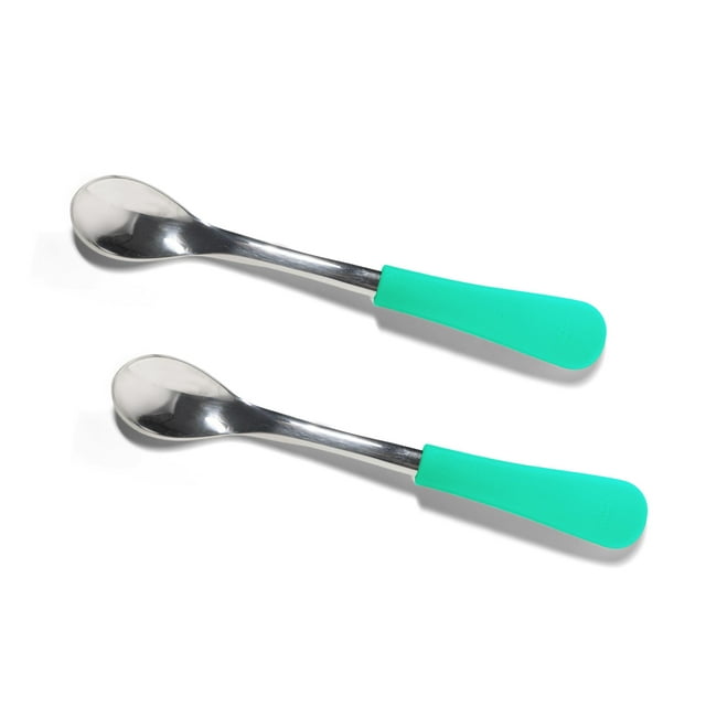 Stainless Steel Infant Spoons - BLW Baby Self Feeding Spoon | Thin - Long Avanchy