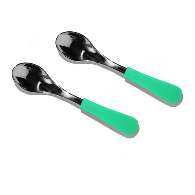 Stainless Steel Baby Spoons - BLW Infant Self Feeding Spoon | Wide - Short Avanchy