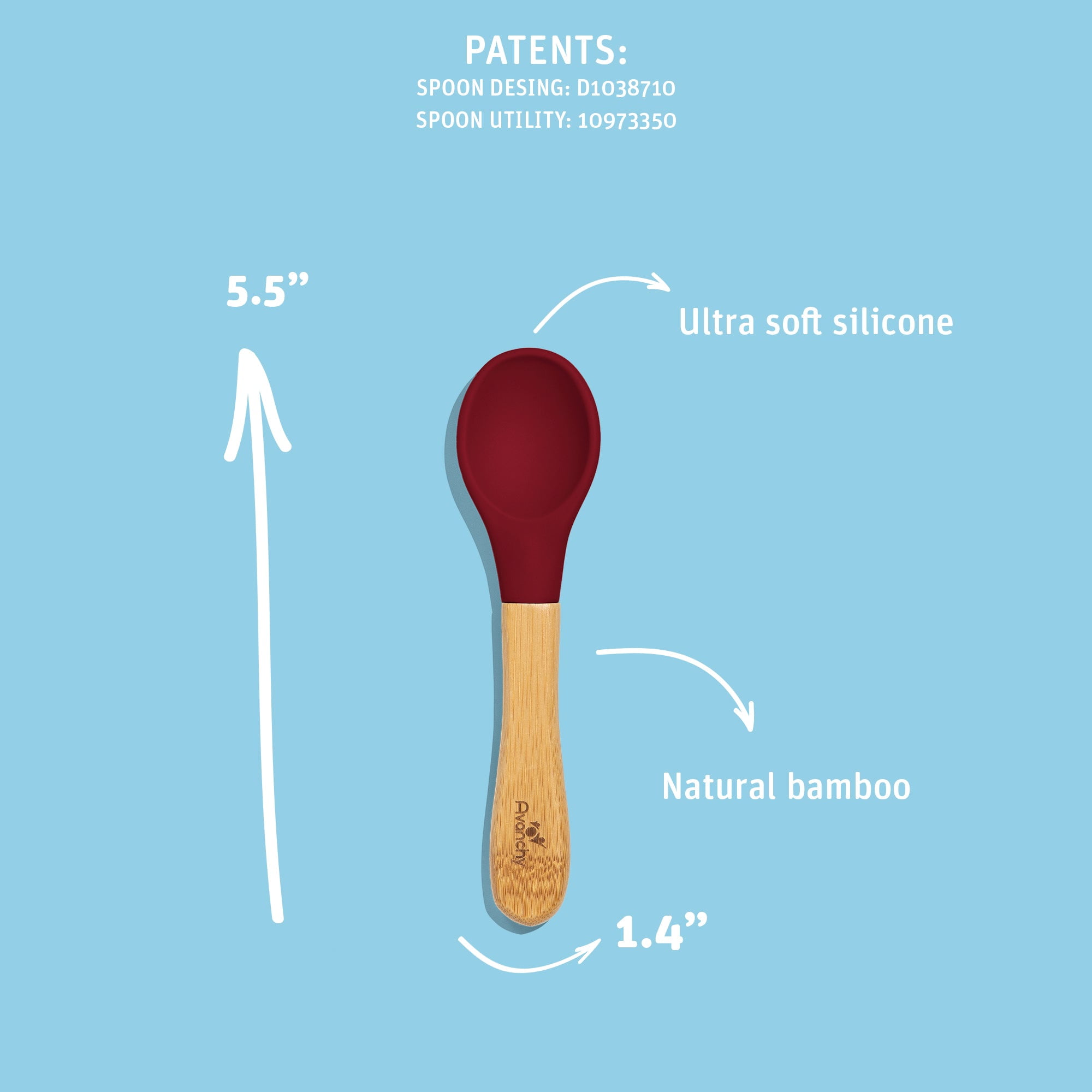 Bamboo BLW Baby Infant Self Seeding Spoons | Wide-Short Avanchy