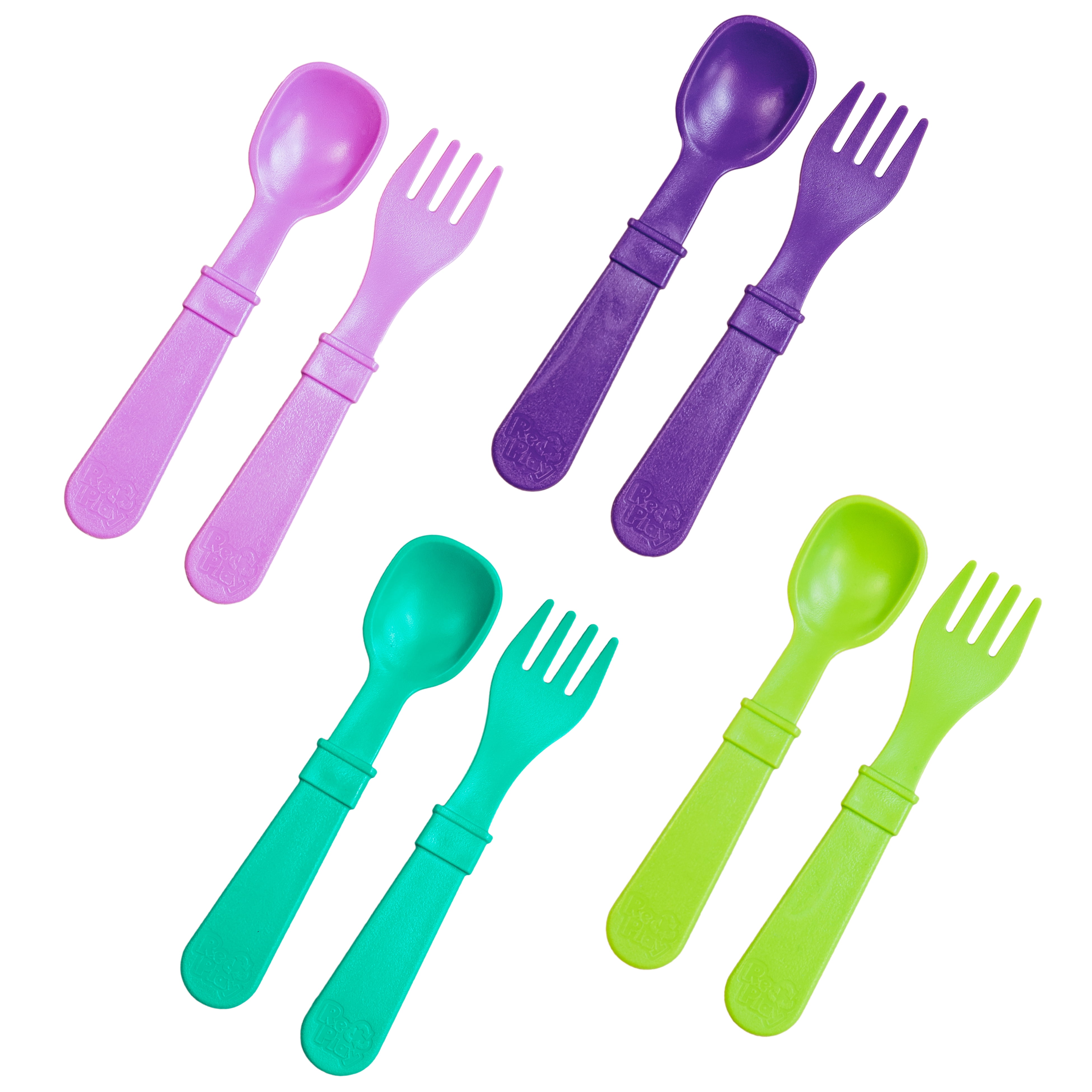 Re-Play Toddler Utensils Kids Silverware 8 BPA Free Baby Utensil Crayon Box Re-Play