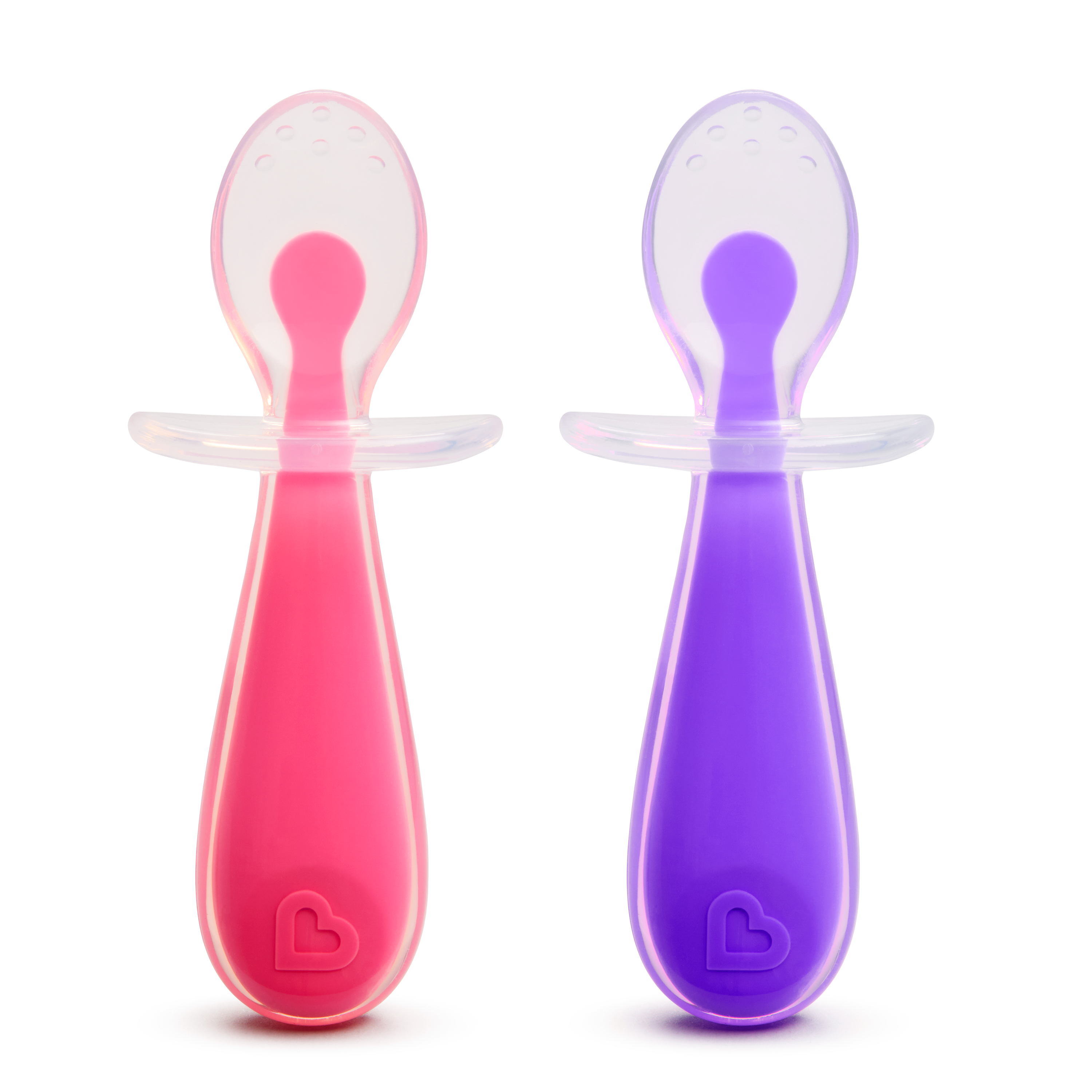 Munchkin® Gentle Scoop™ Silicone Training Spoons, Pink/Purple, 2 Pack, Unisex Munchkin