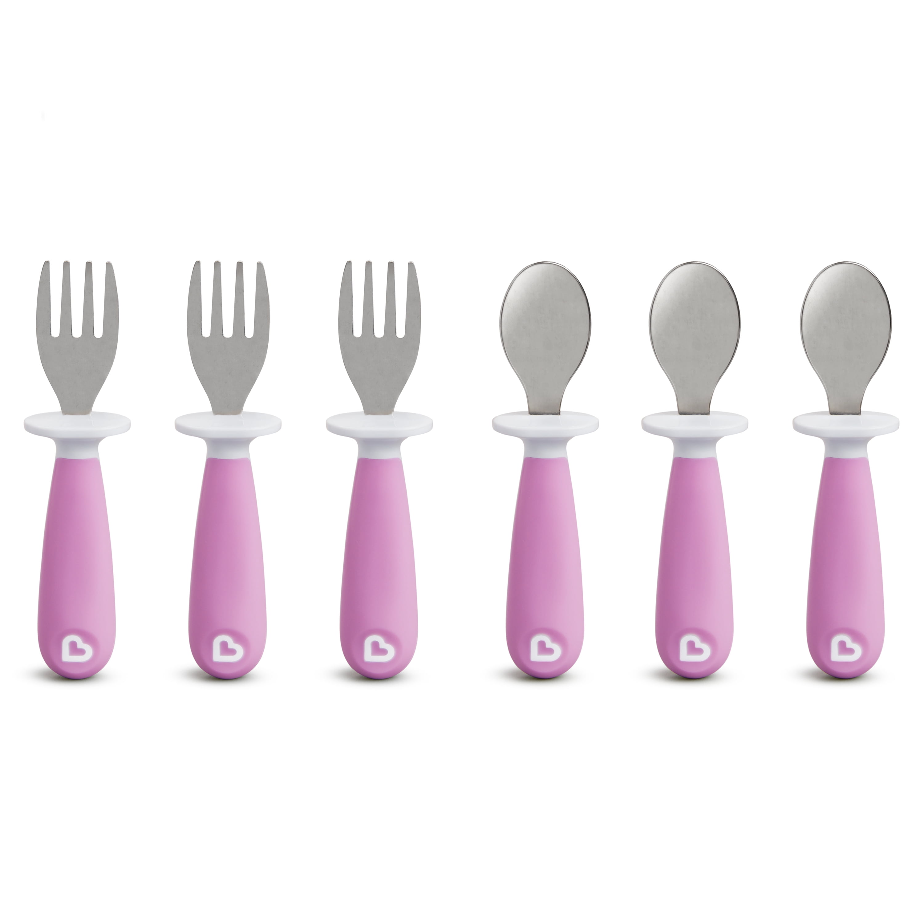 Munchkin® Raise™ Toddler Fork & Spoon Set, 6 Pack, Blue, Unisex Munchkin