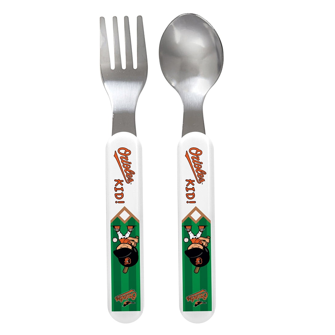 Baby Fanatic Team Logo Fork And Spoon Pack - MLB Detroit Tigers Baby Fanatic