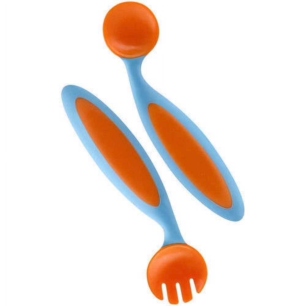 Boon Benders Adaptable Utensils Blue Raspberry and Tangerine BPA-Free Boon