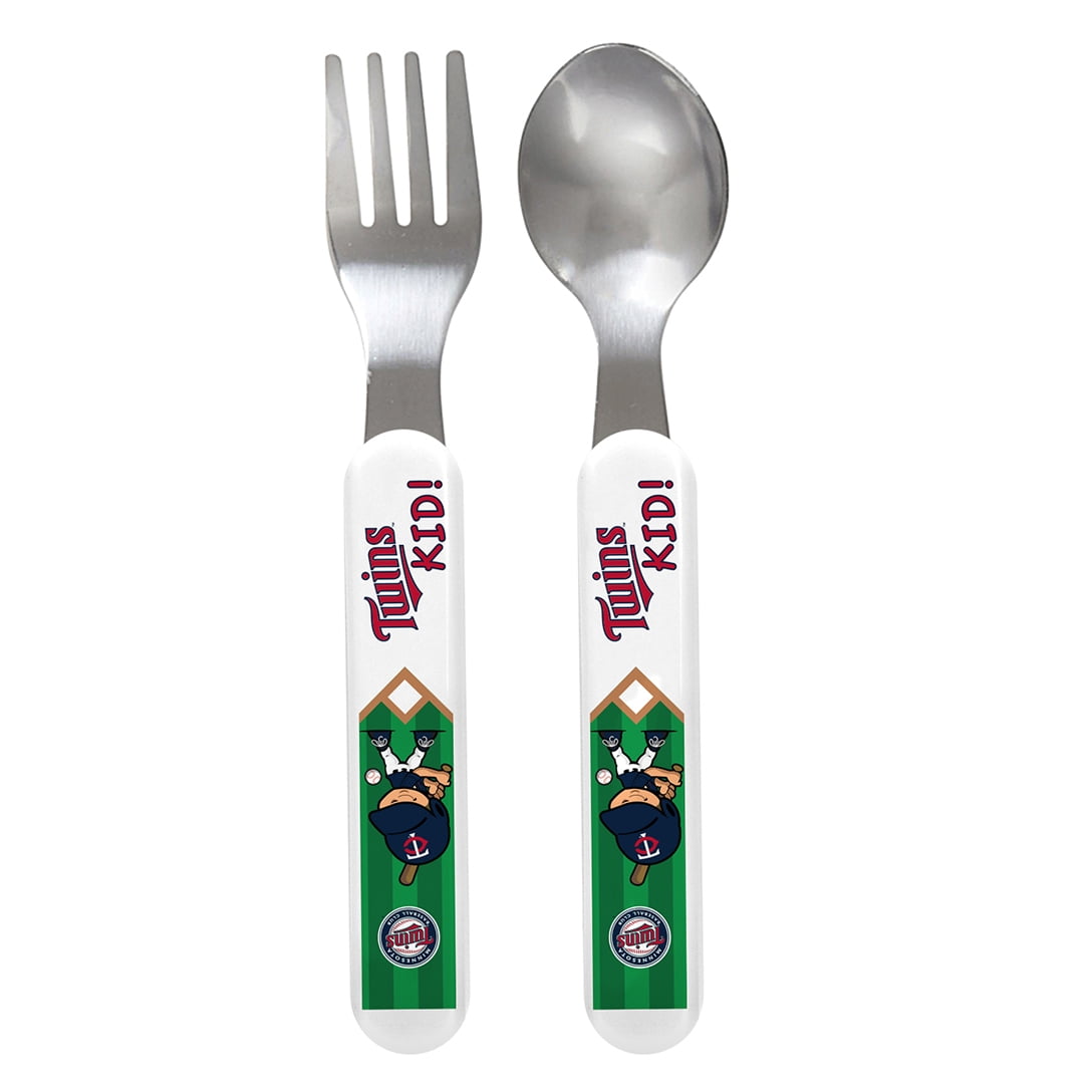 Baby Fanatic Team Logo Fork And Spoon Pack - MLB Texas Rangers Baby Fanatic