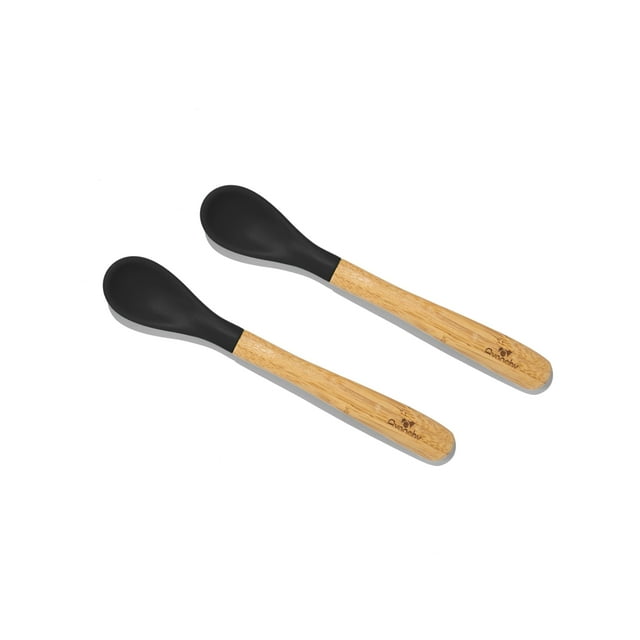 Bamboo Infant Spoons - BLW Baby Self Feeding Spoon | Thin - Long Avanchy