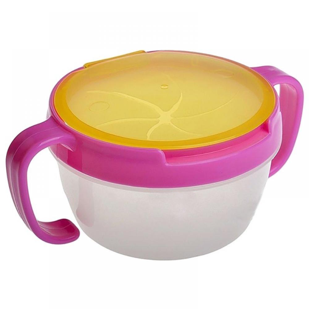 Baby Snack Catcher Bowls,Toddler and Baby Snack Container Bowl Spill Proof Cup with Handle Color Profit Kids