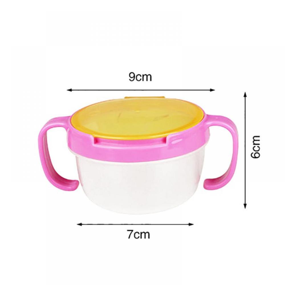 2Pcs Baby Snack Catcher Bowls,Toddler and Baby Snack Container Bowl Spill Proof Cup with Handle Color Profit Kids