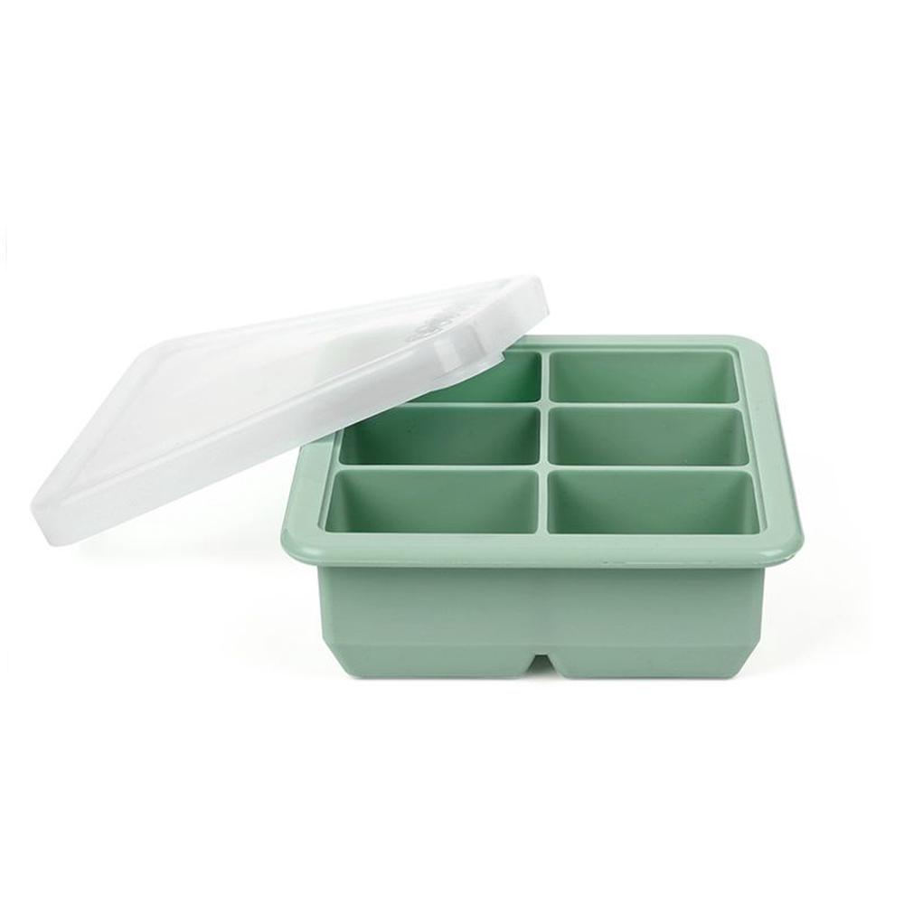 6-Compartment Baby Food and Breast Milk Freezer Tray (Pea Green) Haakaa