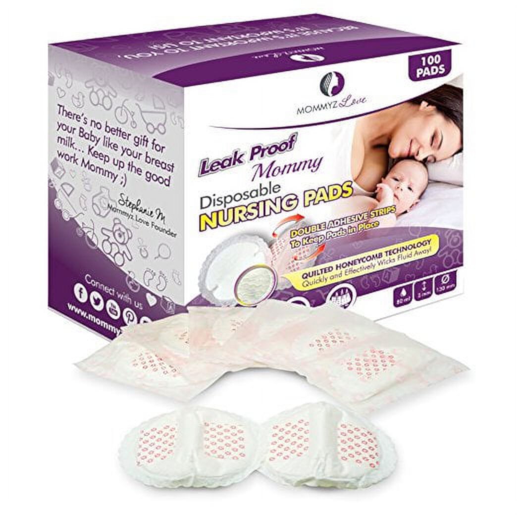 Mommyz Love Leak Proof Mommy Best Disposable Nursing Pads , Super Soft, Ultra Thin, Extra Absorbent and Individually Wrapped with 5 Layers for Extra Day and Night Protection, 100 Count Mommyz Love