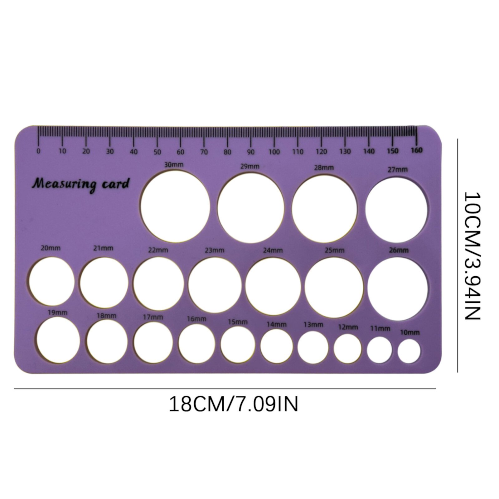 Quinlirra Clearance Nipple Ruler for Flange Sizing Kit Measurement Tool, Silicone & Soft Flange Size Measure for Nipples, Breast Flange Measuring Tool Breast Pump Sizing Tool, (Purple) Quinlirra