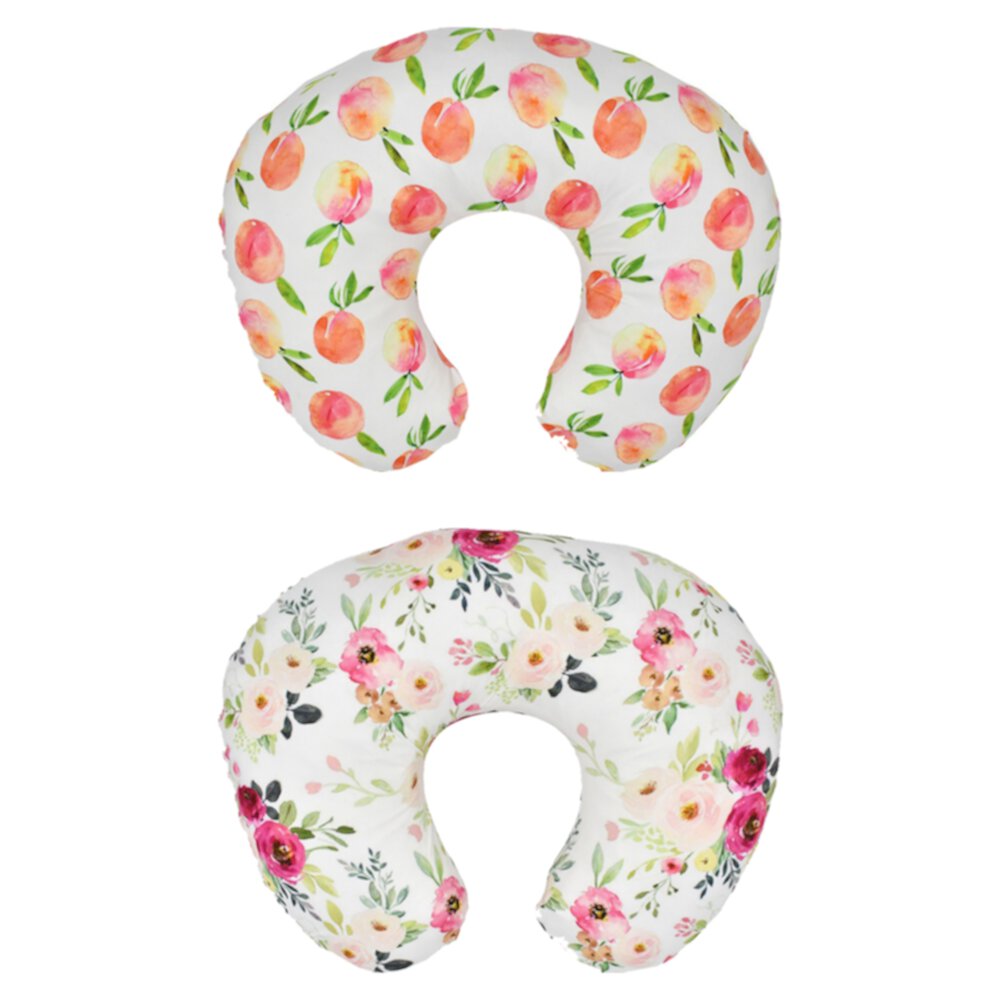 Dosaele 2 Pack Floral Nursing Pillow Cover Slipcover for Breastfeeding Pillows, Soft and Stretchy Safely Breastfeeding Pillow Cover for Girl (Floral) Dosaele