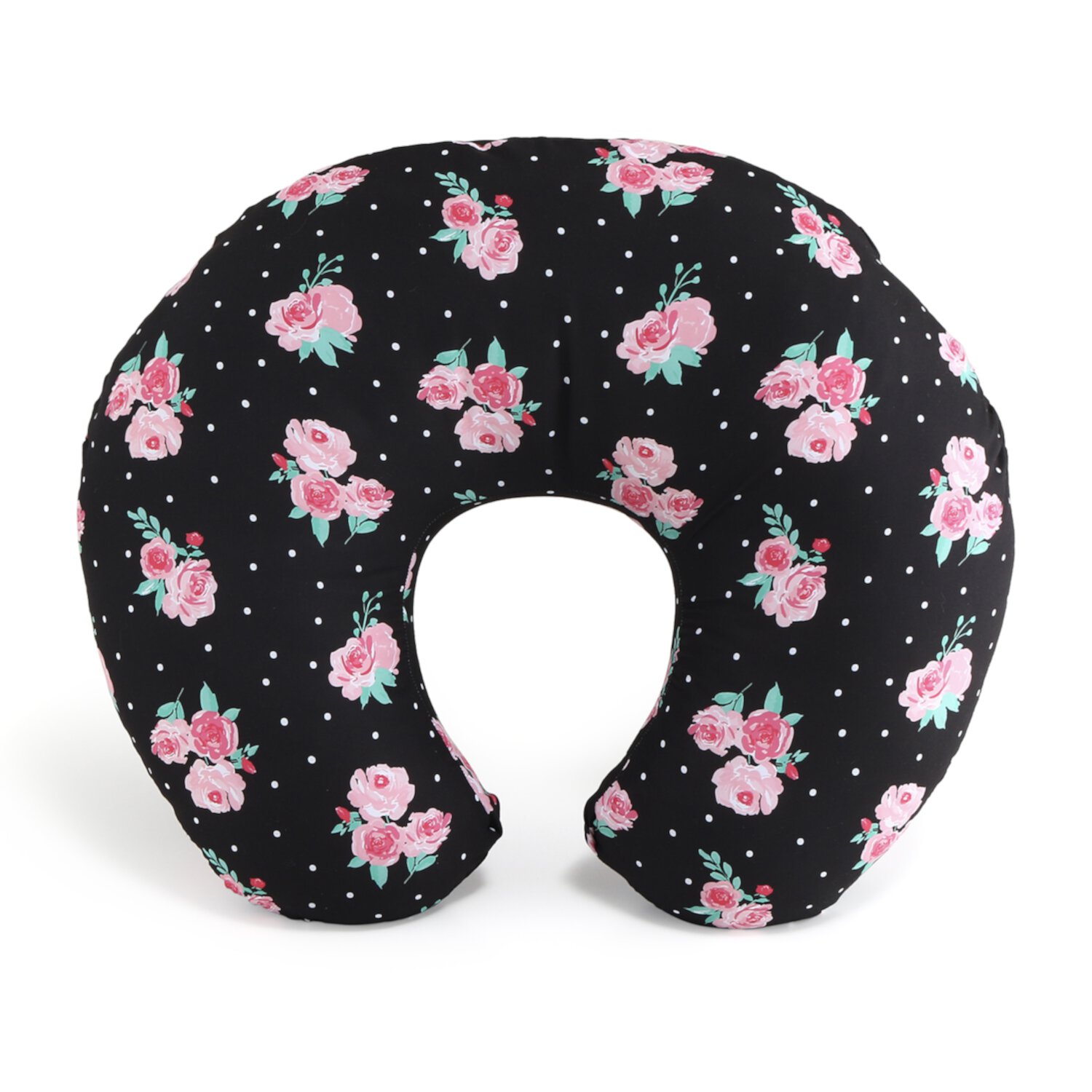 The Peanutshell Nursing Pillow for Breastfeeding, Black Floral The Peanutshell