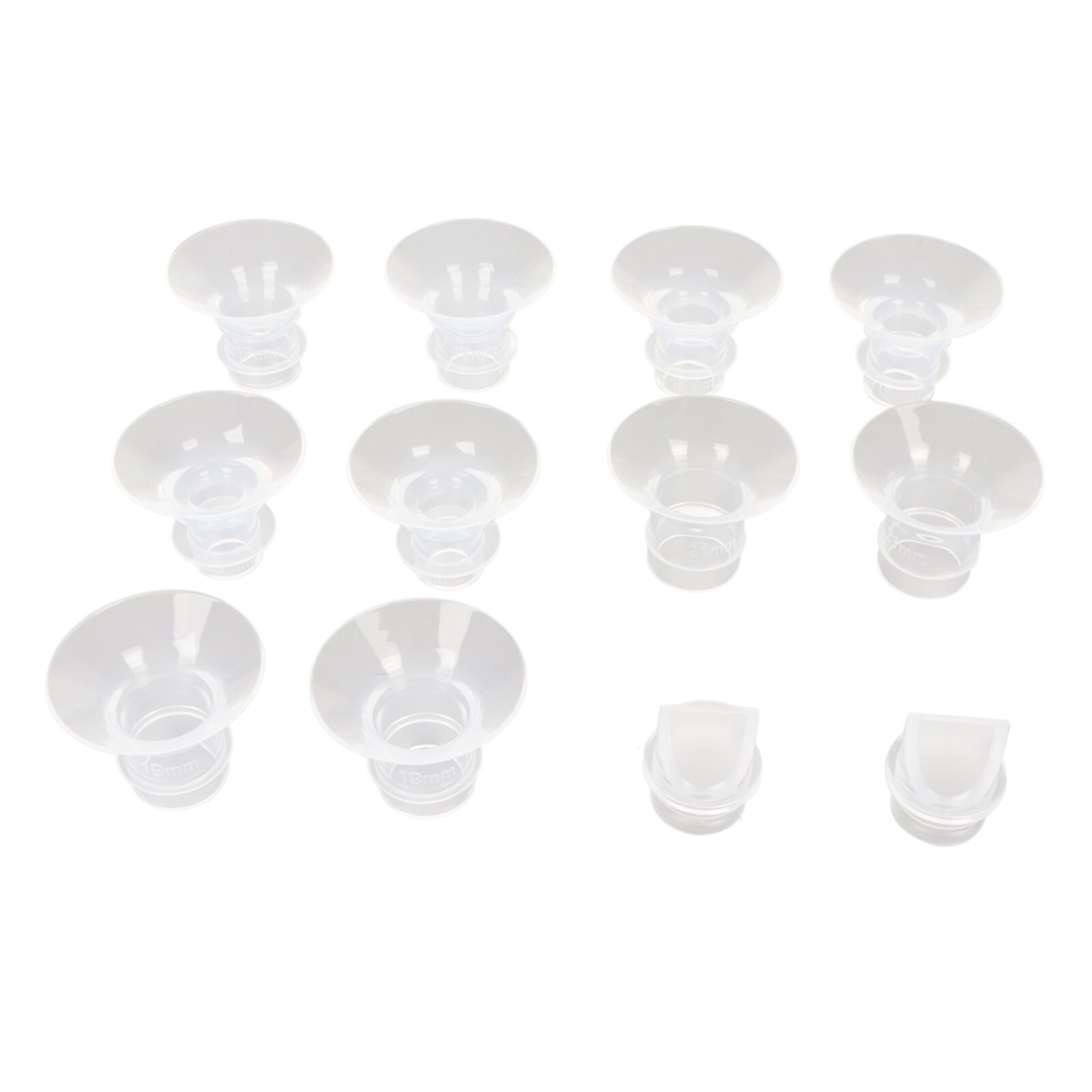 10pcs Breast Pump Flange Inserts Wearable Breast Pump Silicone Flange with Duckbill Valve 13mm 15mm 17mm 19mm 21mm XueChunMei12