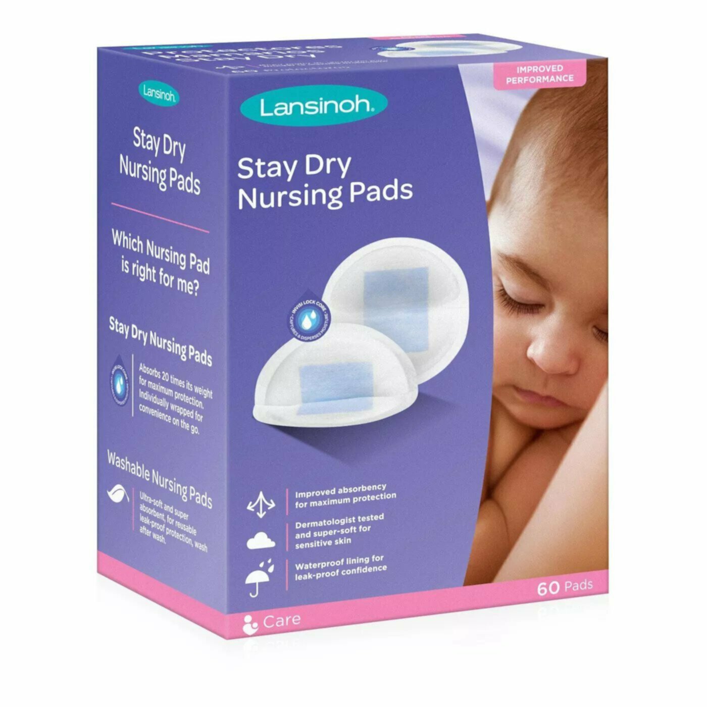 Lansinoh Nursing Pads Stay Dry 60 Each Lansinoh