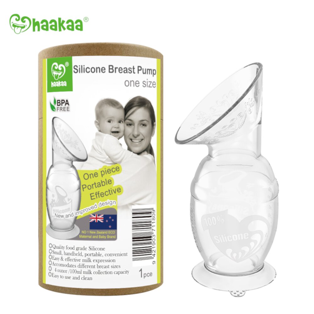 Haakaa Silicone Breast Pump with Suction Base, 5 oz Haakaa