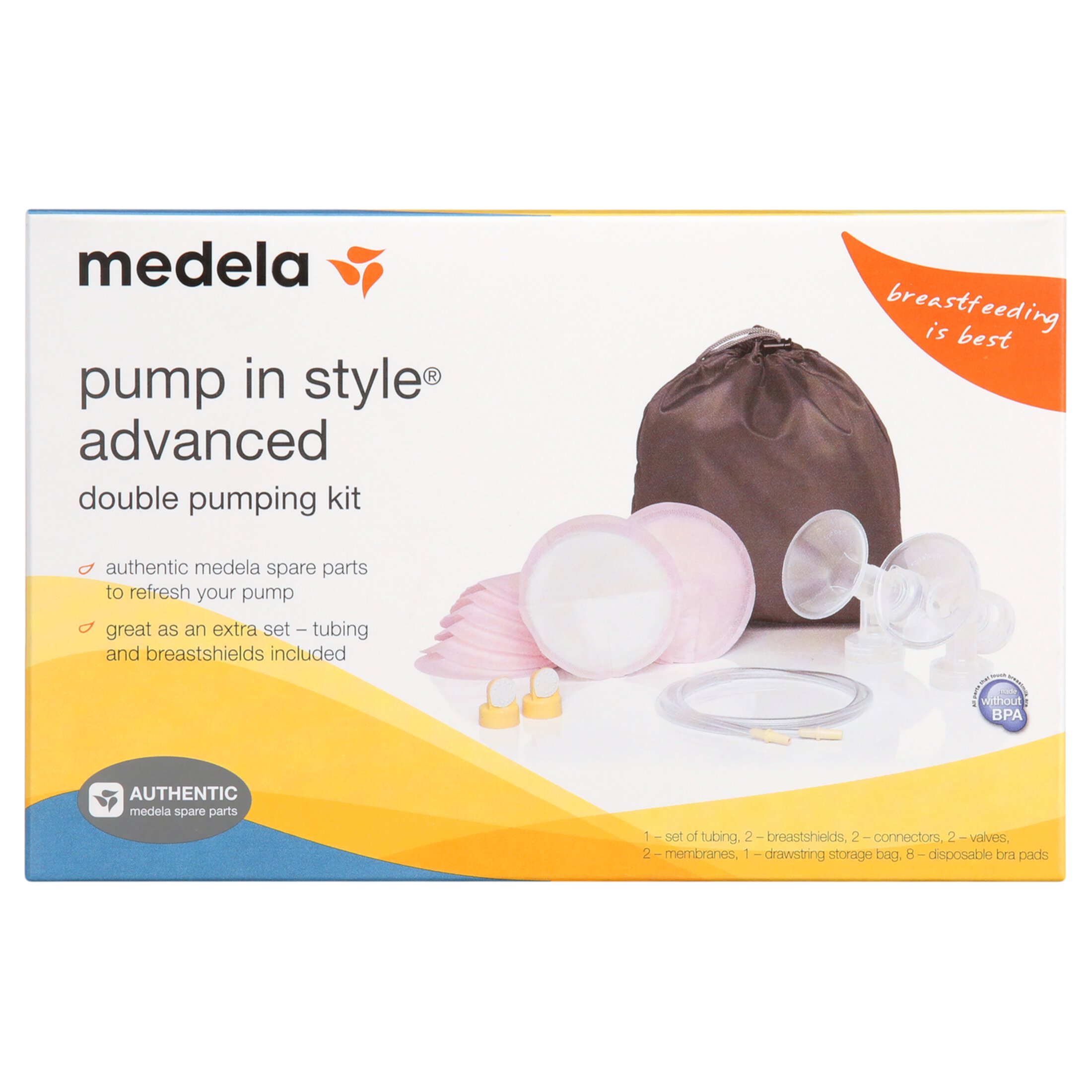 Medela Pump in Style Advance Breast Pump Accessory Kit, Double Electric, Replacement Parts, 87250, 18 Piece Set Medela