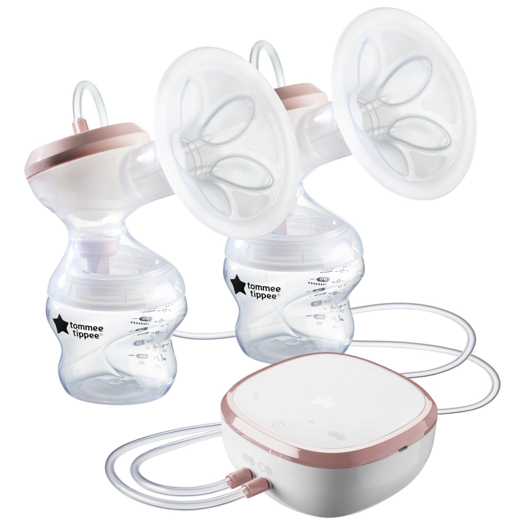 Tommee Tippee Made for Me Double Electric Breast Pump, USB Rechargeable - Baby Bottles Included Tommee Tippee