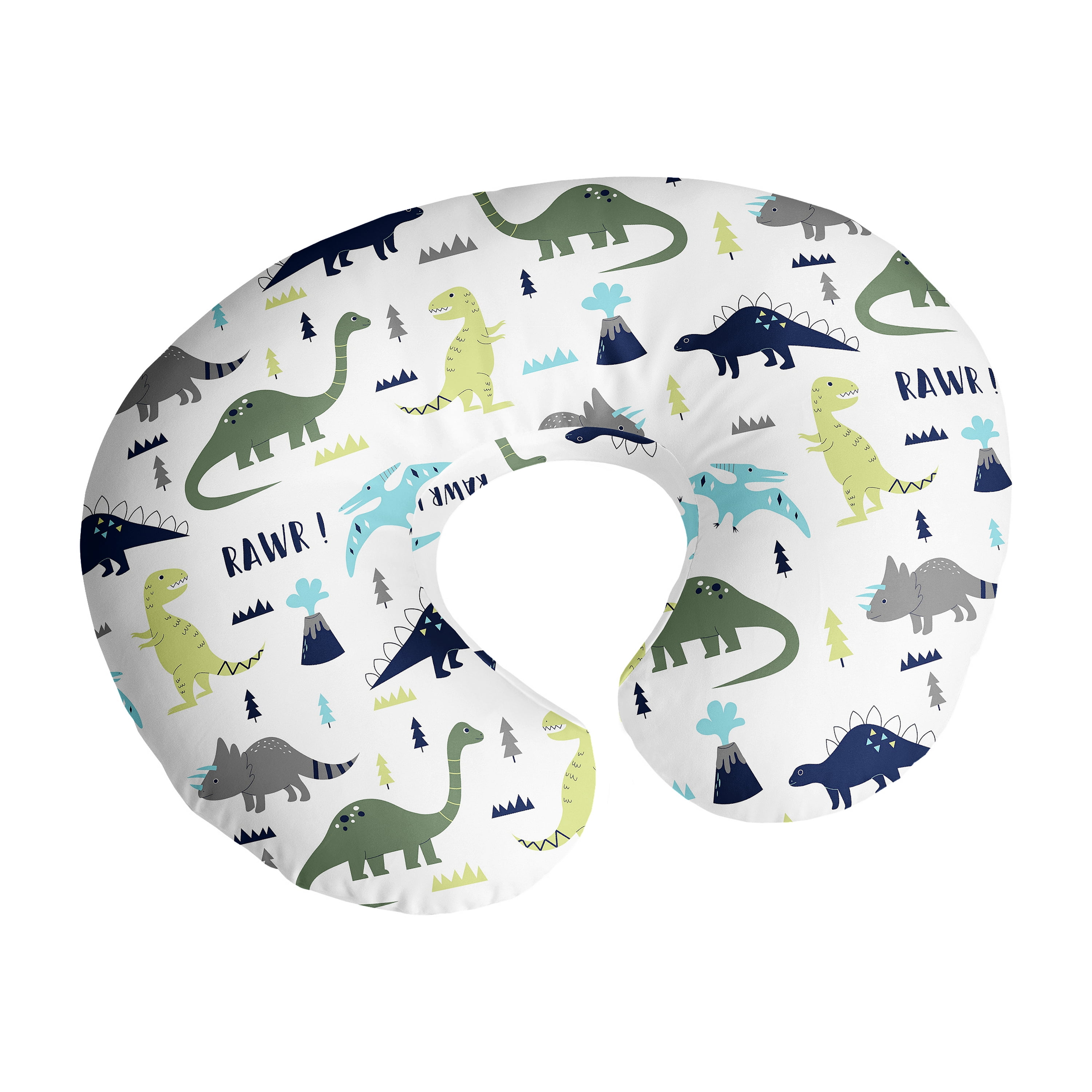 Mod Dinosaur Blue and Green Nursing Pillow Cover Case (Pillow Not Included) by Sweet Jojo Designs Sweet Jojo Designs