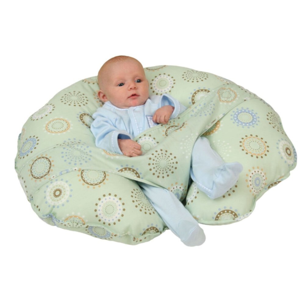 Leachco Cuddle-U Original Sunny Circles │ Nursing Pillow & More │ Sham-Style, Removable Cover Leachco