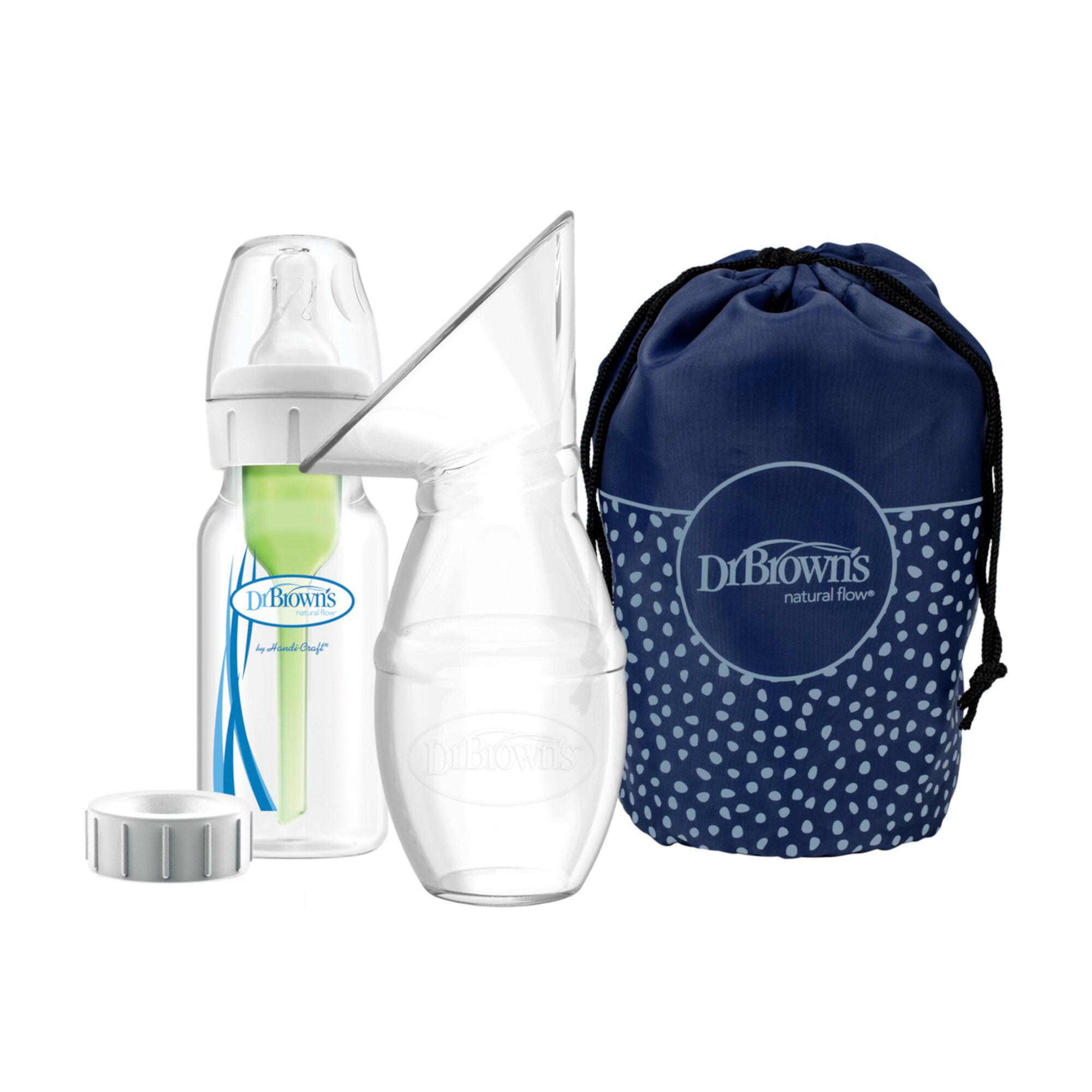 Dr. Brown's 100% Silicone One-Piece Breast Pump, Hands-Free, 4 oz Baby Bottle, Lid & Travel Bag Visit the Dr. Brown's Store