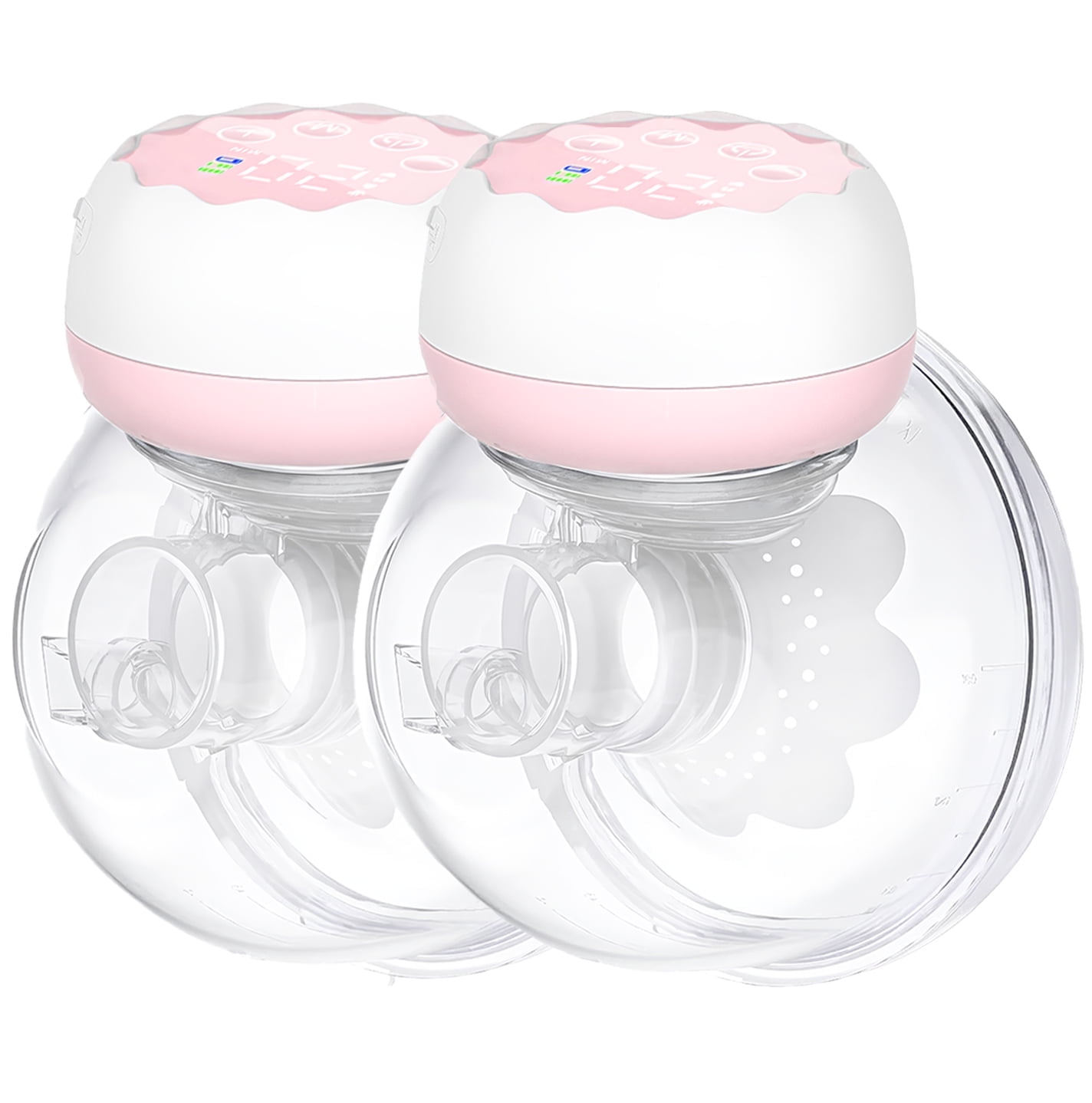 Yadala Breast Pump, Hands Free Breast Pump Portable Electric Breast Pump with 4 Modes & 12 Levels, 2 Pack (Pink) Yadala