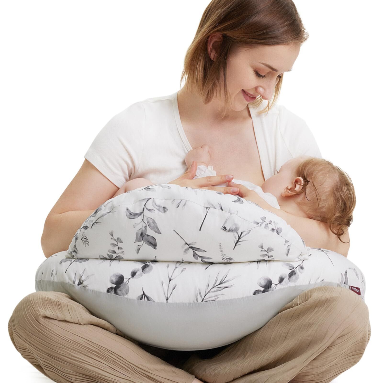 Momcozy Original Standard Size Nursing Pillow, Ergonomic Breastfeeding Pillows, Adjustable Waist Strap Momcozy