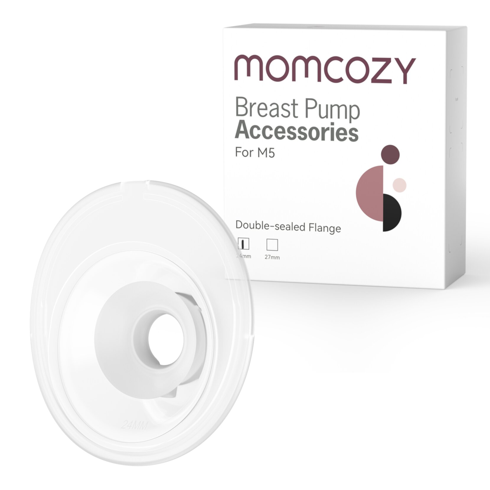 Momcozy Flange 24mm for Momcozy M5 Breast Pump, Original M5 Breast Pump Replacement Accessories, 1PC Momcozy