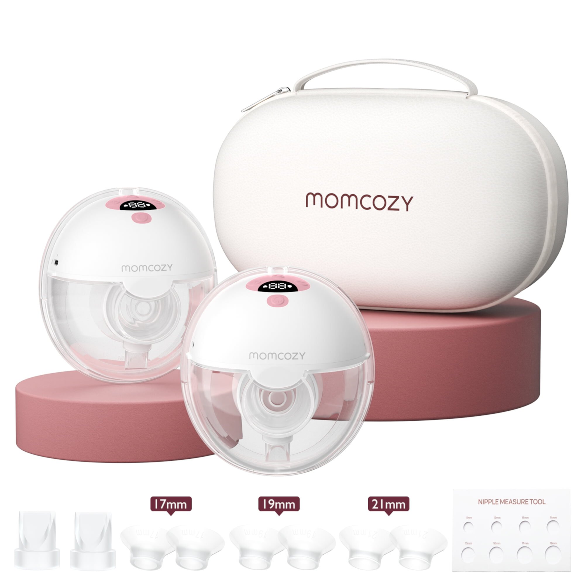 Momcozy Breast Pump Hands Free M5 Pinky, 3 Modes & 9 Levels Electric Breast Pump, 24mm, 1 Pack Pink Momcozy