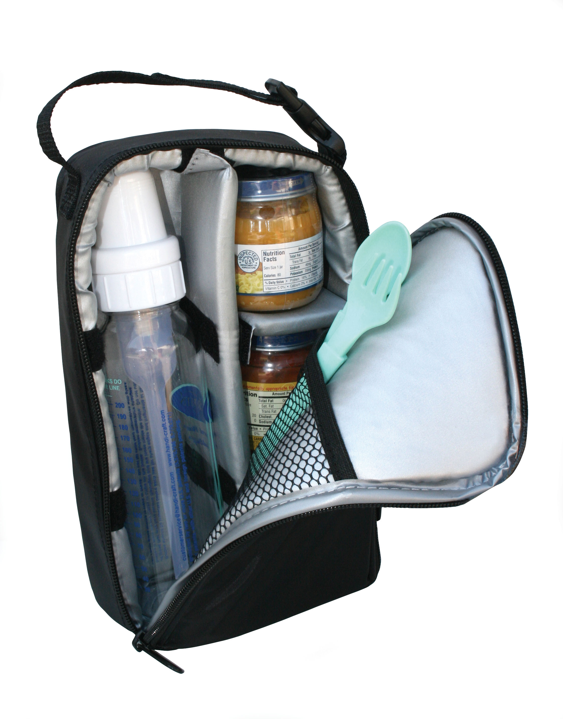 J.L. Childress Pack 'N Protect Insulated Cooler Bag for Baby Bottles and Food Containers, Black J.L. Childress